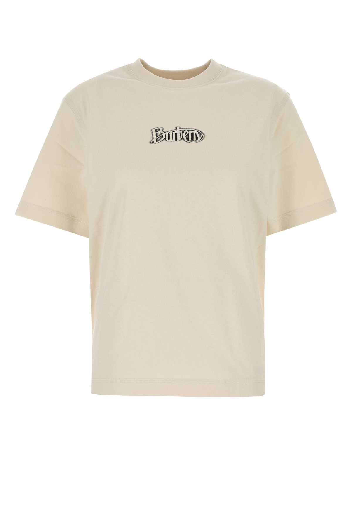 Burberry Women Sand Cotton T-Shirt BURBERRY