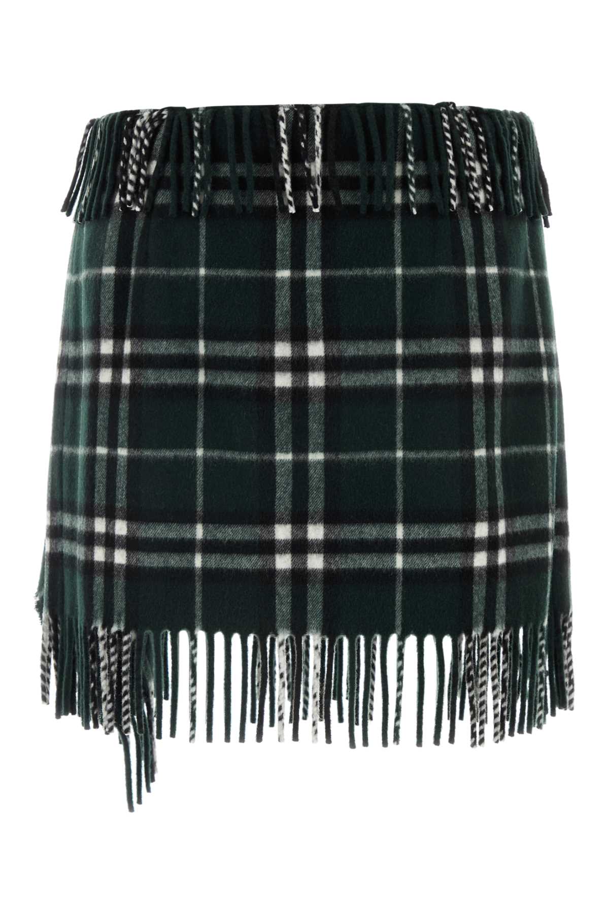 Burberry Women Embroidered Wool Blend Mini Skirt BURBERRY