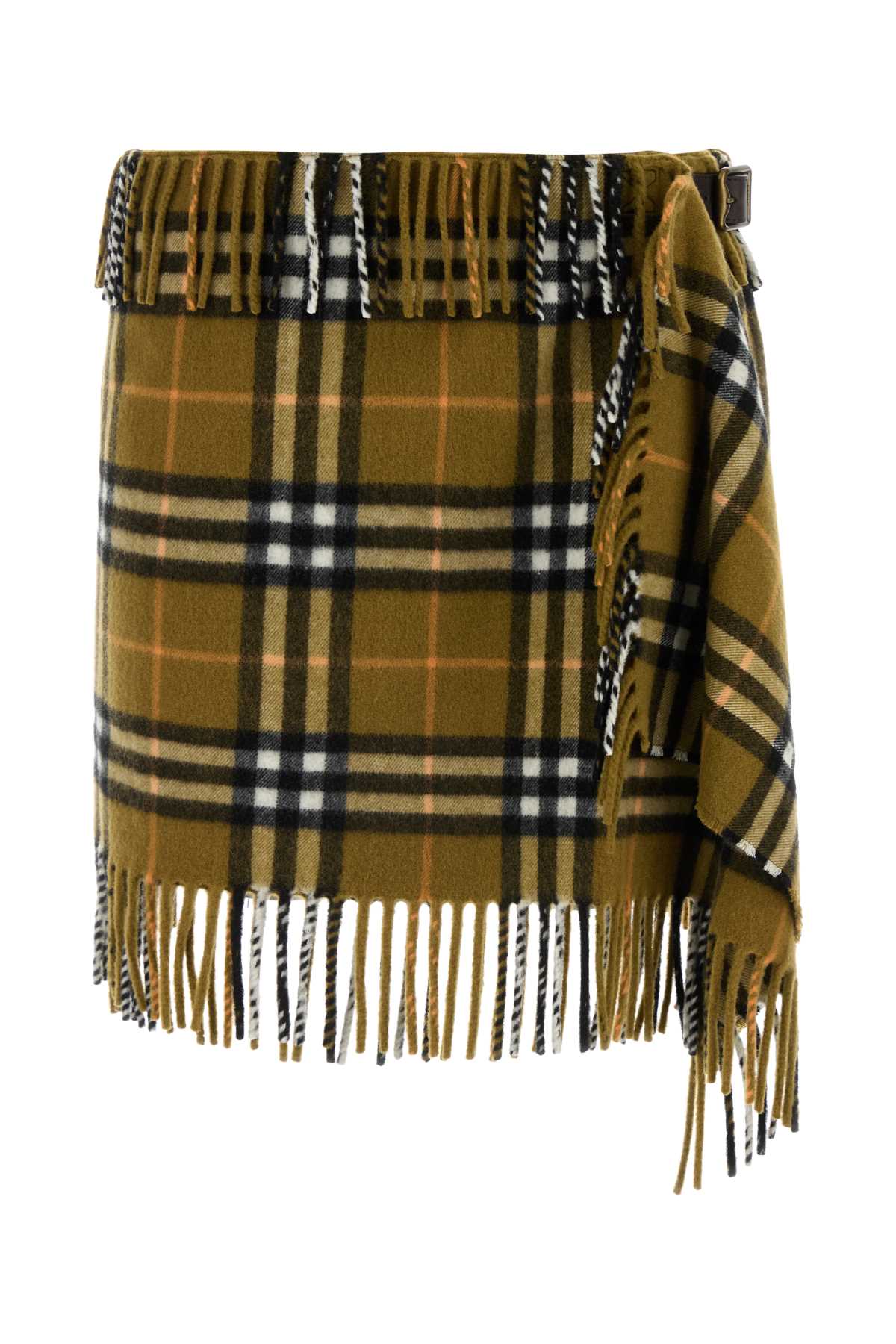 Burberry Women Embroidered Wool Blend Mini Skirt BURBERRY