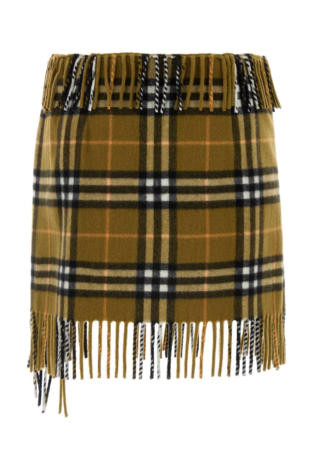 Burberry Women Embroidered Wool Blend Mini Skirt BURBERRY