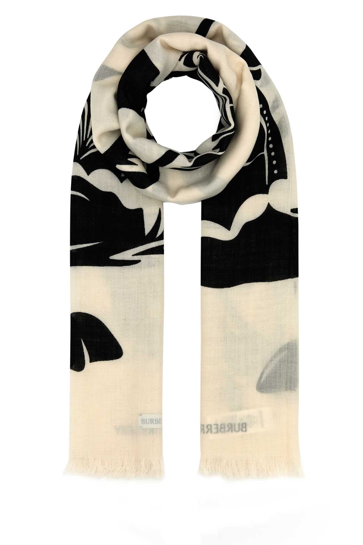 Burberry Unisex Embroidered Wool Scarf BURBERRY