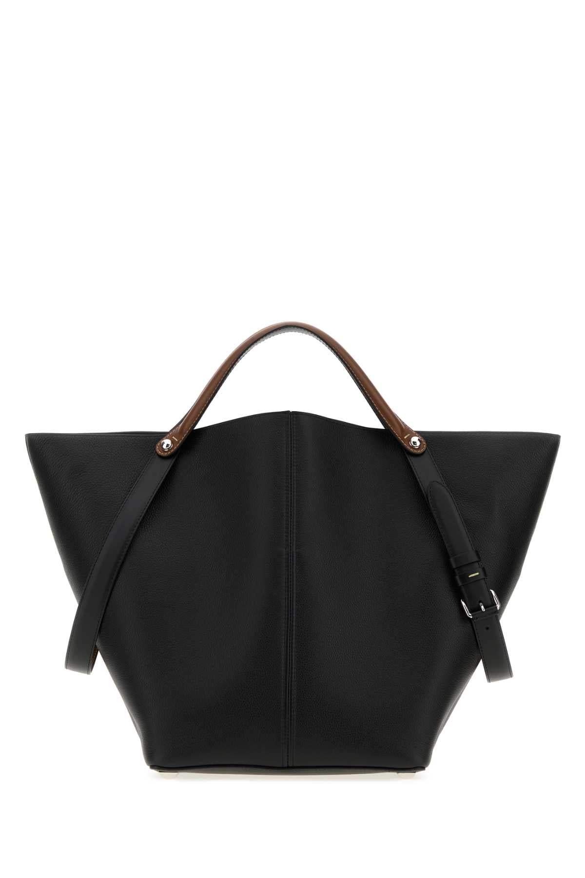 Maison Margiela Women Black Leather Dress-Age Shopping Bag MAISON MARGIELA