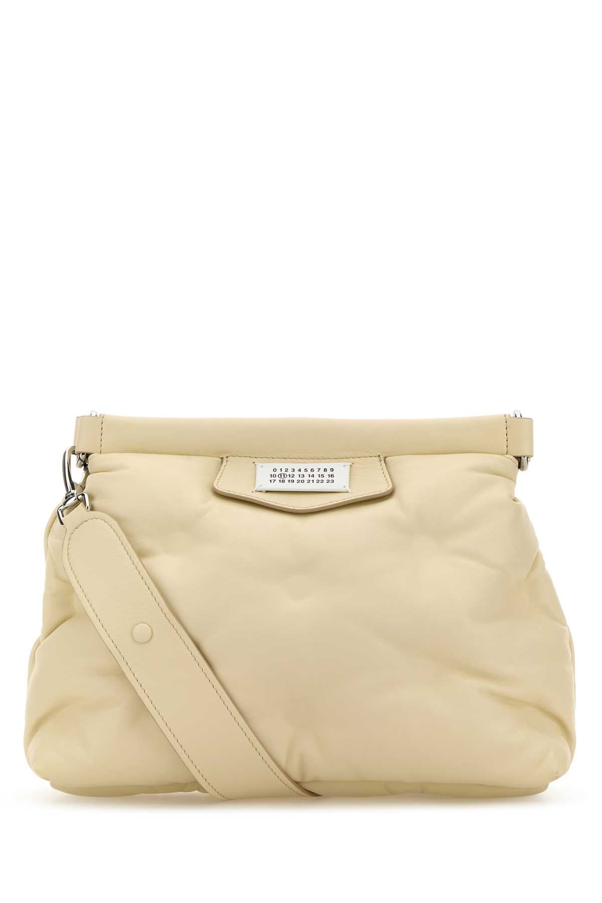Maison Margiela Women Ivory Nappa Leather Small Glam Slam Classique Crossbody Bag MAISON MARGIELA