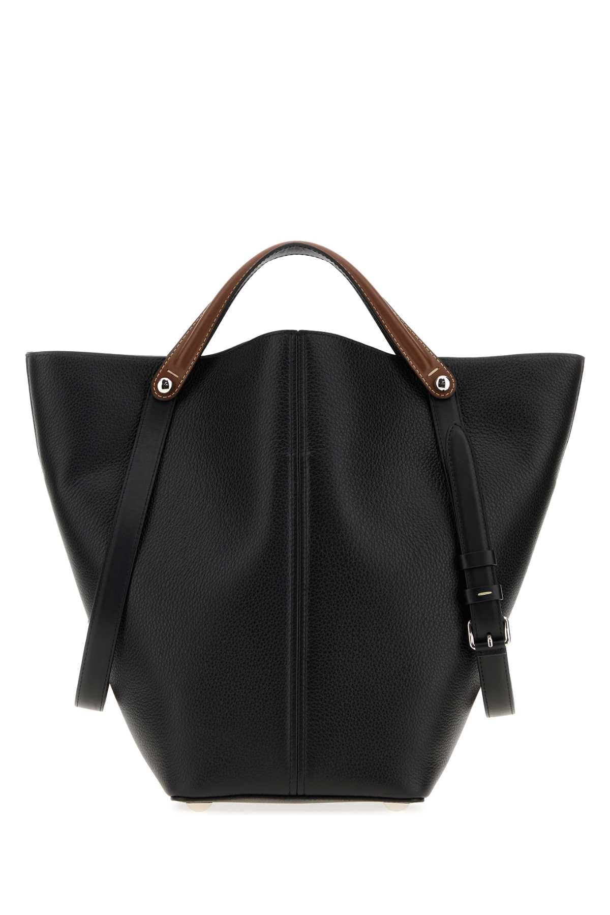 Maison Margiela Women Black Leather Dress-Age Bucket Bag MAISON MARGIELA