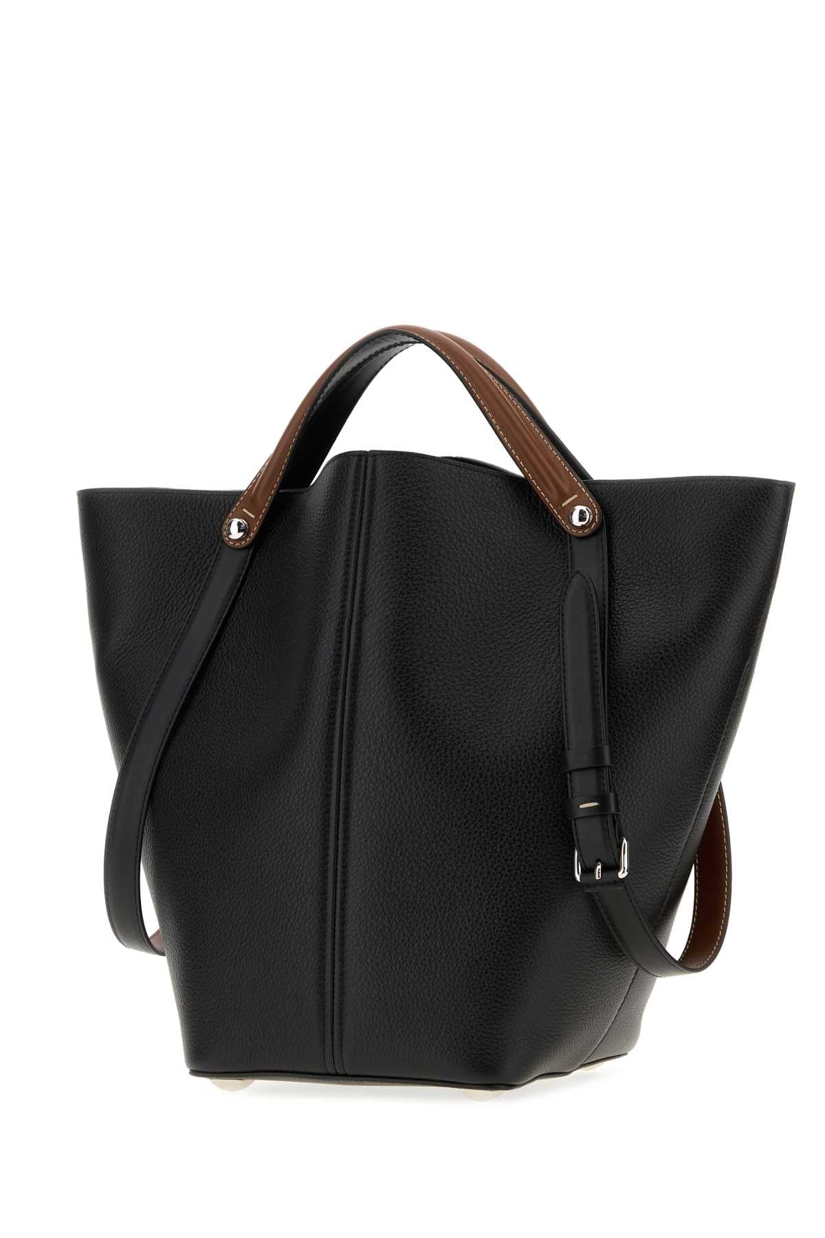 Maison Margiela Women Black Leather Dress-Age Bucket Bag MAISON MARGIELA