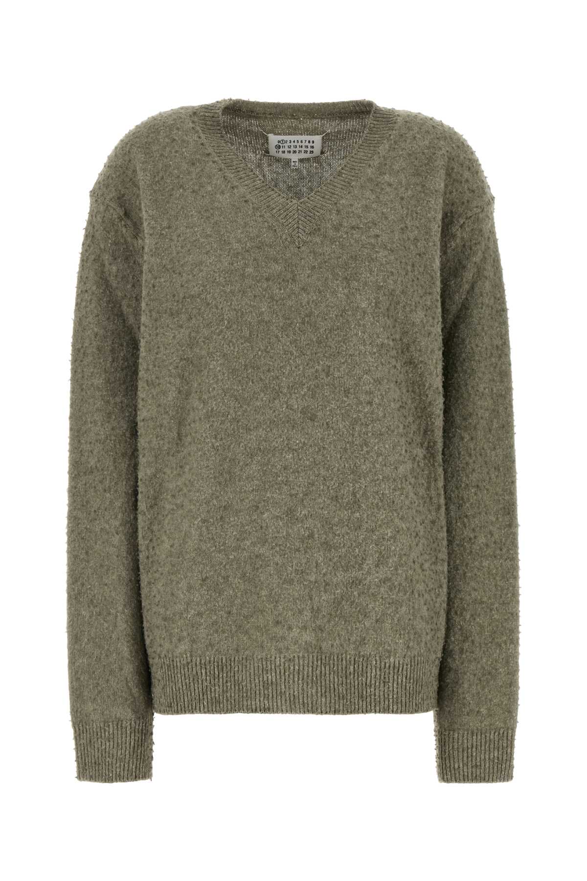 Maison Margiela Women Sage Green Wool Blend Sweater MAISON MARGIELA