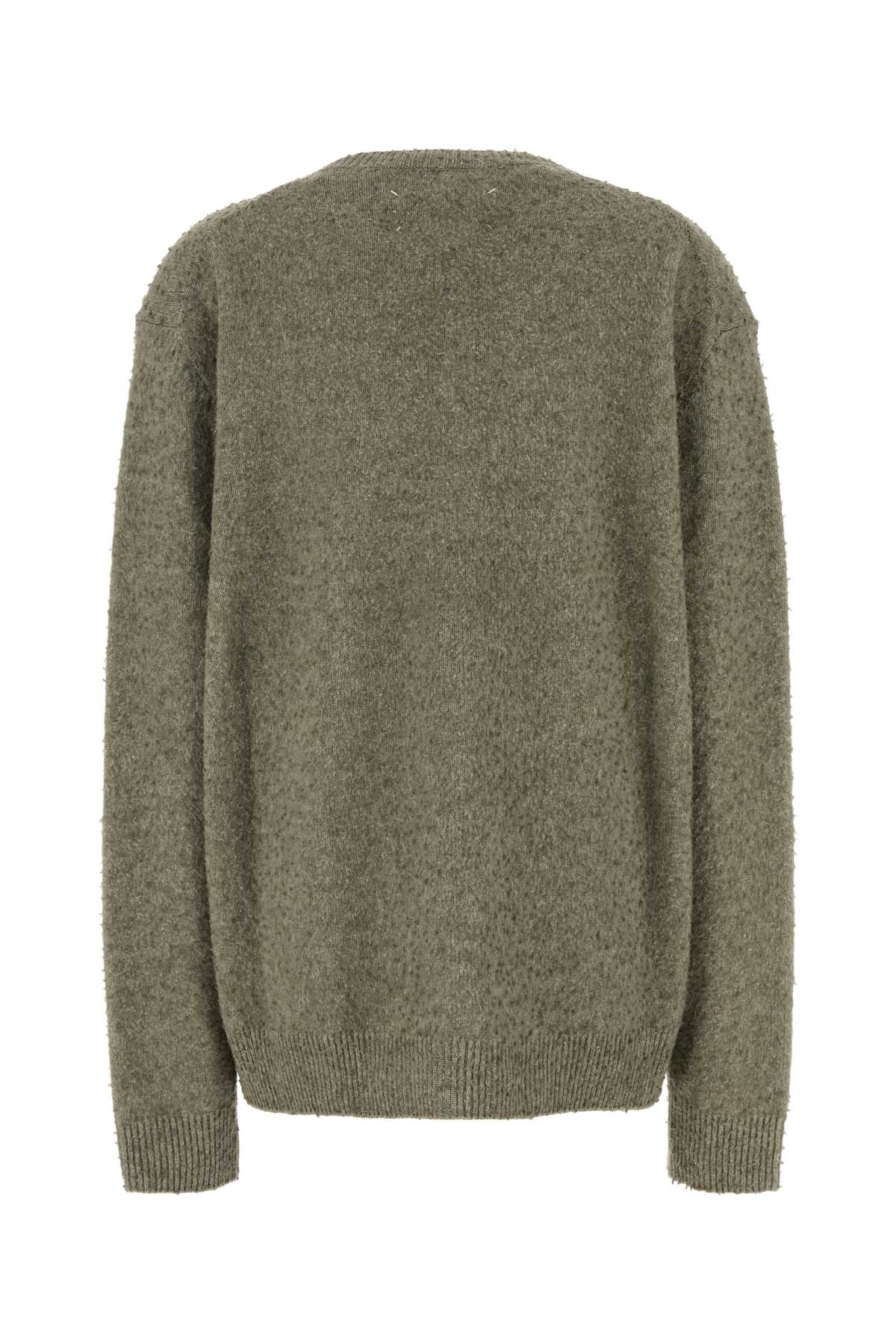 Maison Margiela Women Sage Green Wool Blend Sweater MAISON MARGIELA