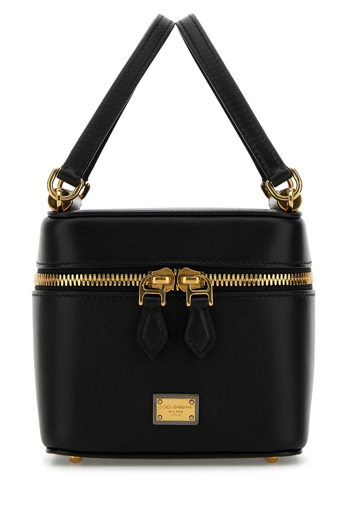Dolce & Gabbana Women Black Leather Sicily Cube Handbag DOLCE & GABBANA