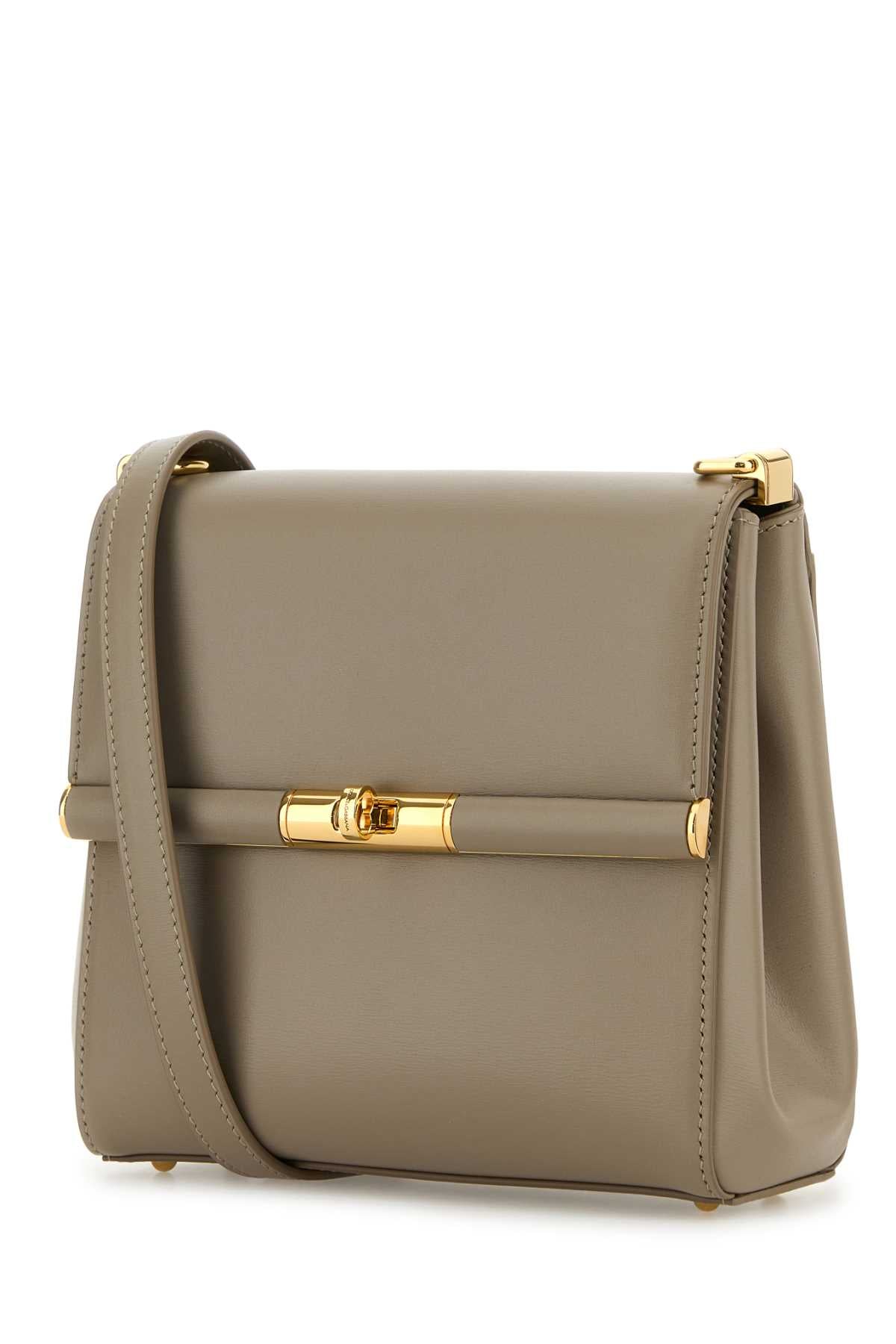 Dolce & Gabbana Women Dove Grey Leather Marlene Crossbody Bag DOLCE & GABBANA