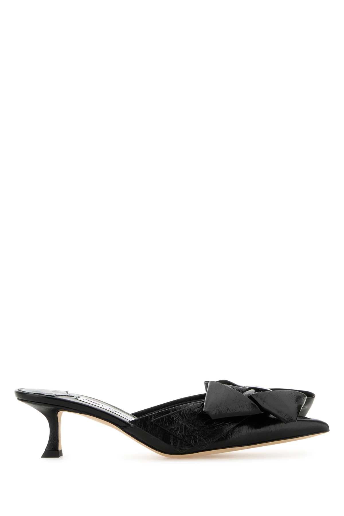 Jimmy Choo Women Black Leather Staz Mules JIMMY CHOO