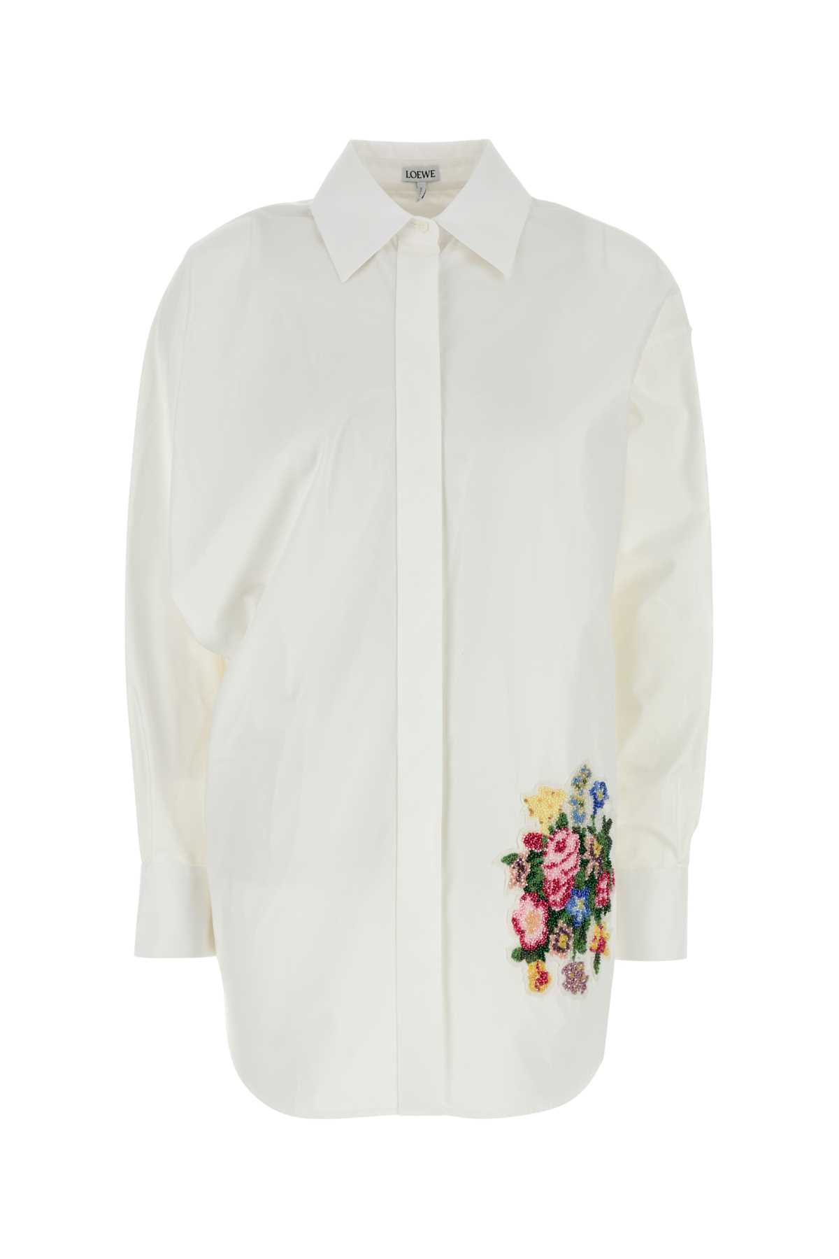 Loewe Women White Poplin Shirt LOEWE
