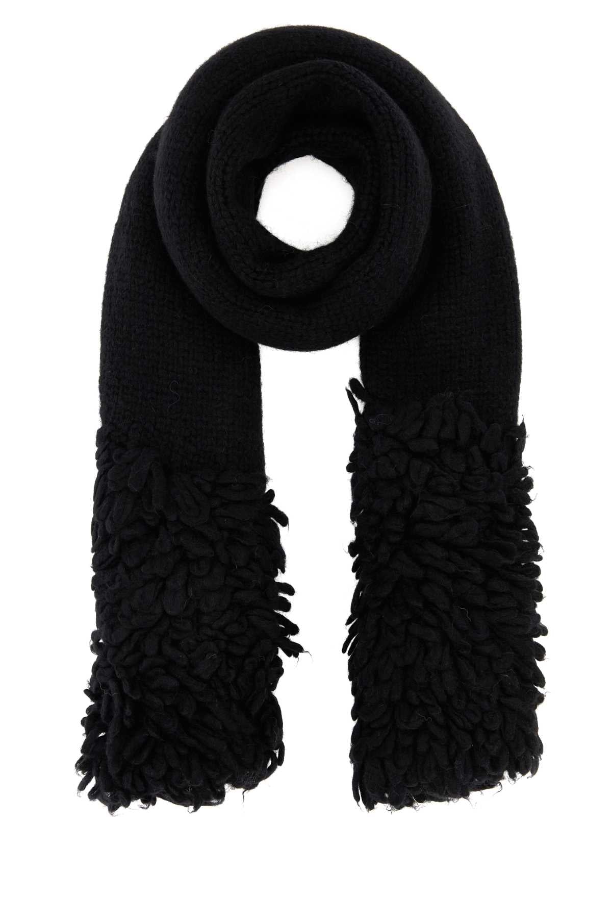 Loewe Women Black Alpaca Blend Scarf LOEWE