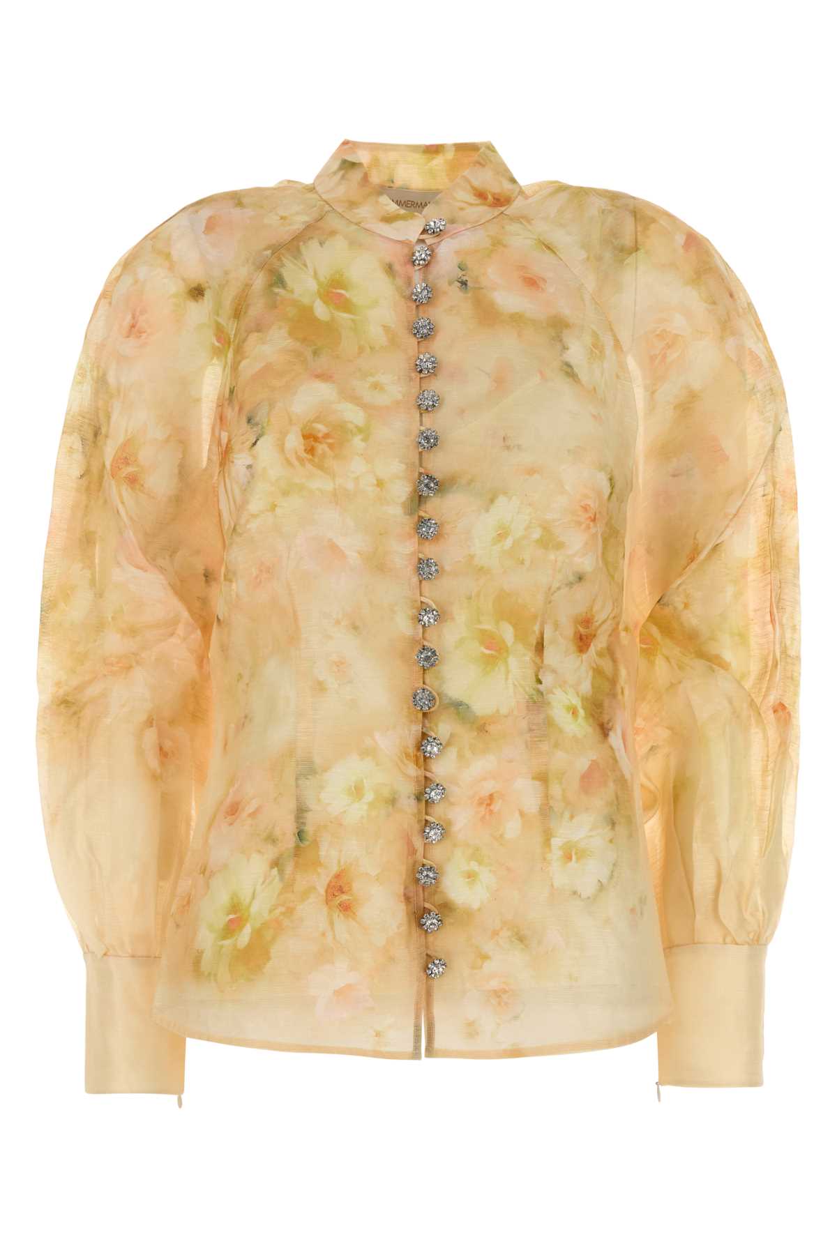 Zimmermann Women Printed Linen Blend Crush Shirt ZIMMERMANN