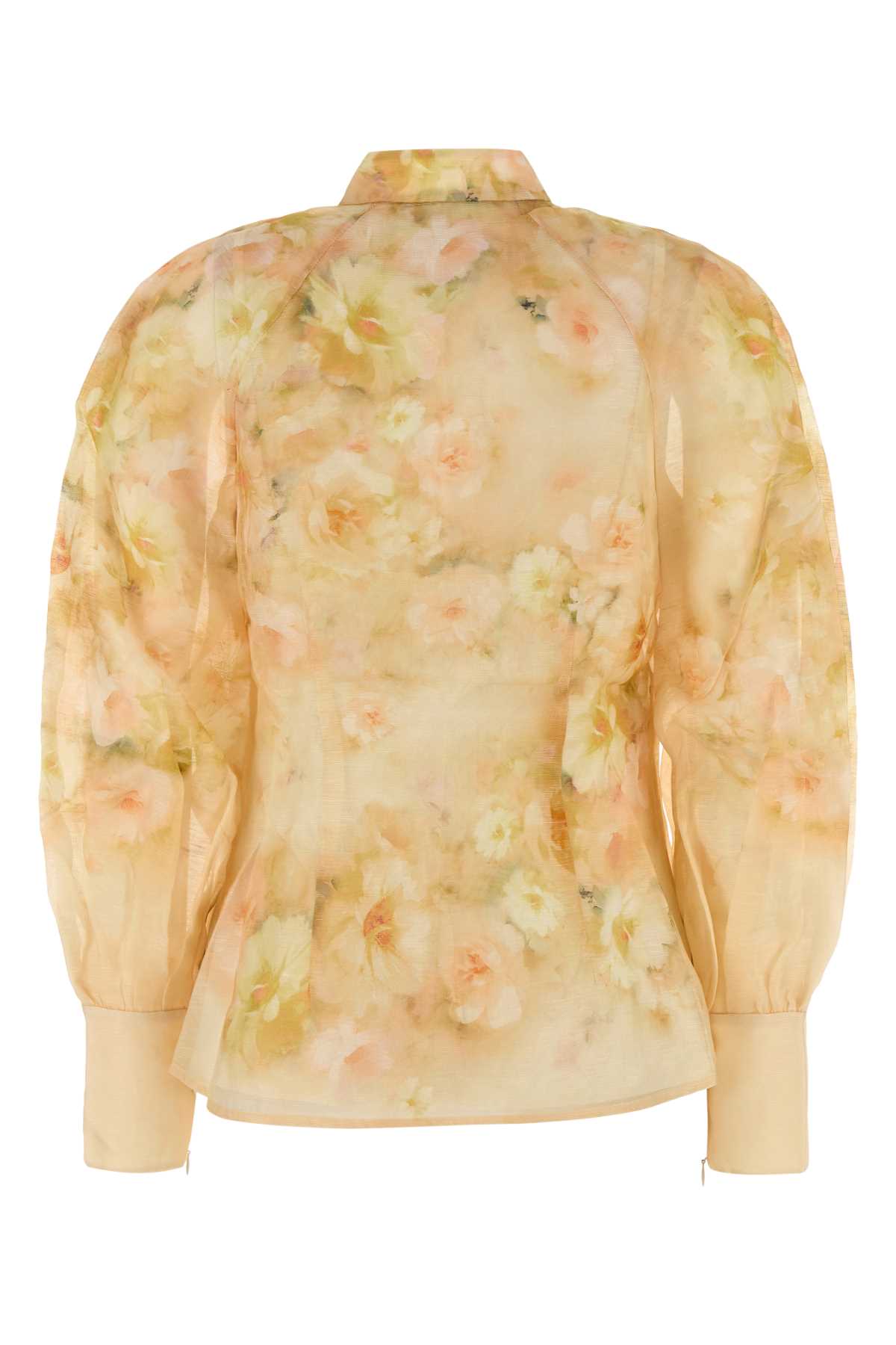 Zimmermann Women Printed Linen Blend Crush Shirt ZIMMERMANN