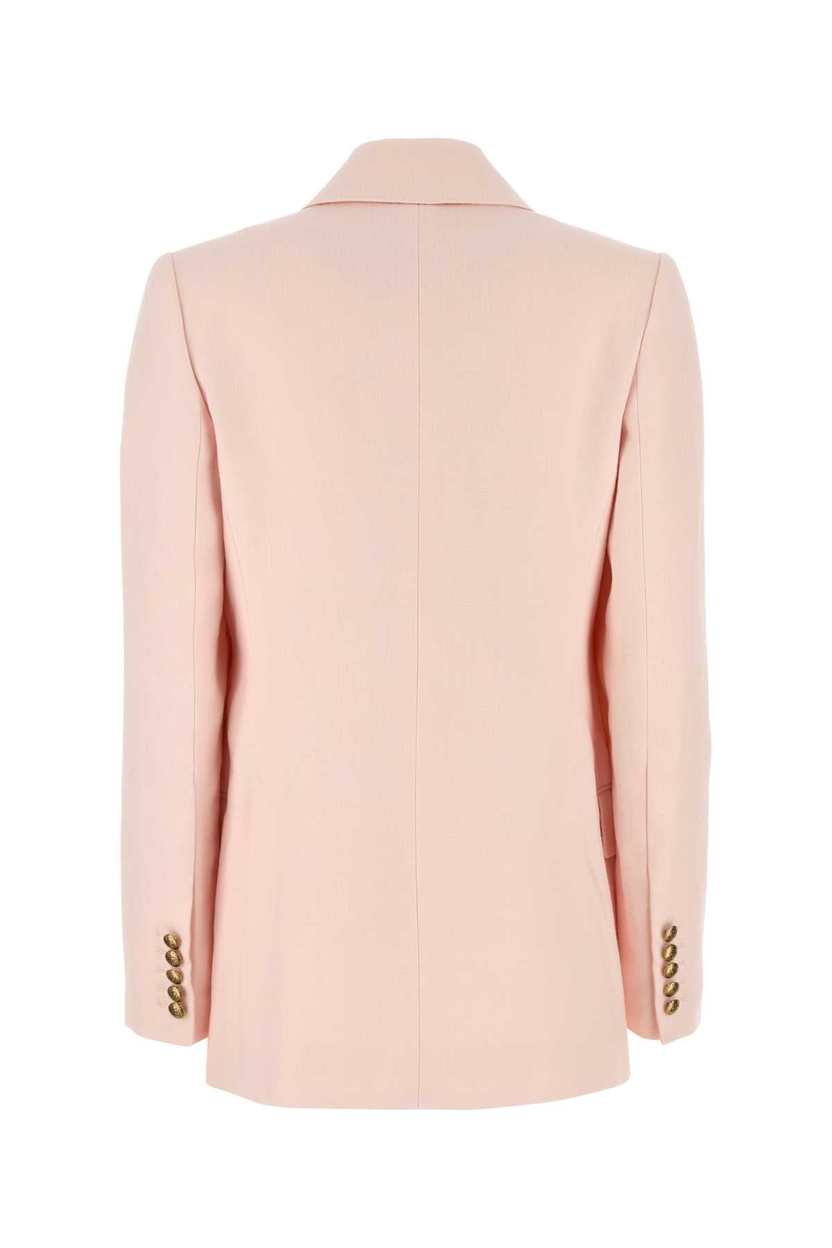 Zimmermann Women Pastel Pink Linen Crush Blazer ZIMMERMANN
