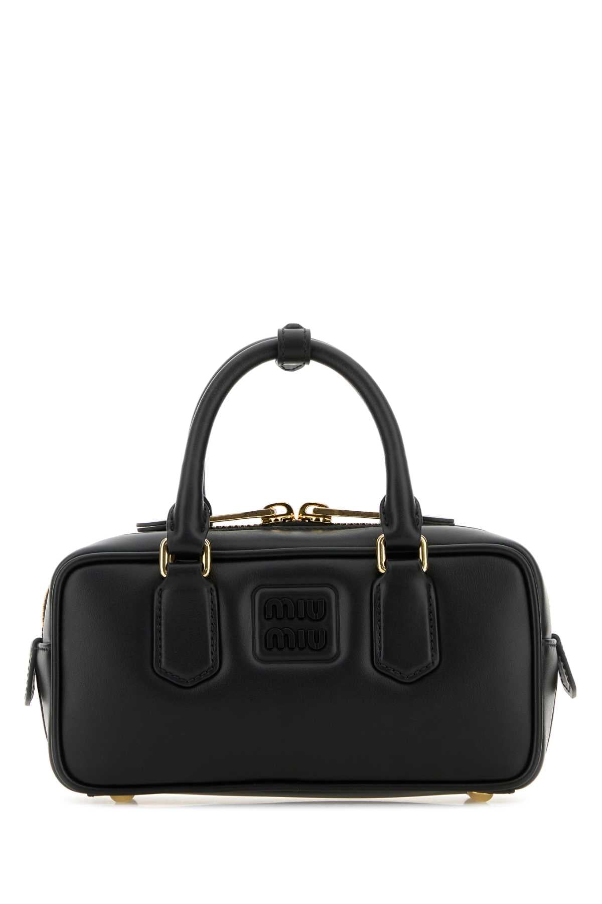 Miu Miu Women Black Leather Arcadie Handbag MIU MIU
