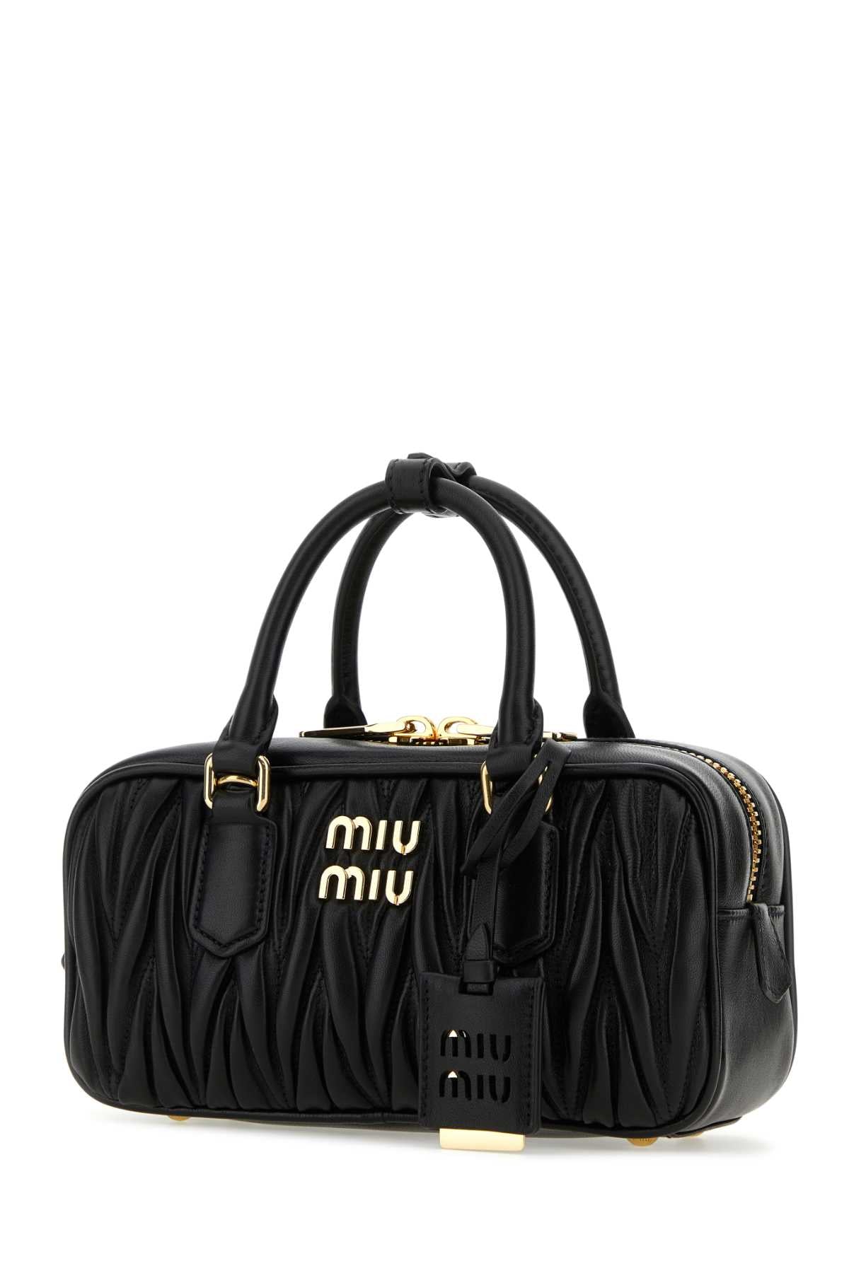 Miu Miu Women Black Leather Arcadie Handbag MIU MIU