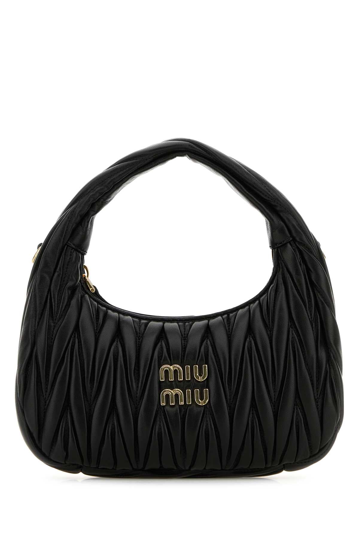 Miu Miu Women Black Nappa Leather Wander Handbag MIU MIU