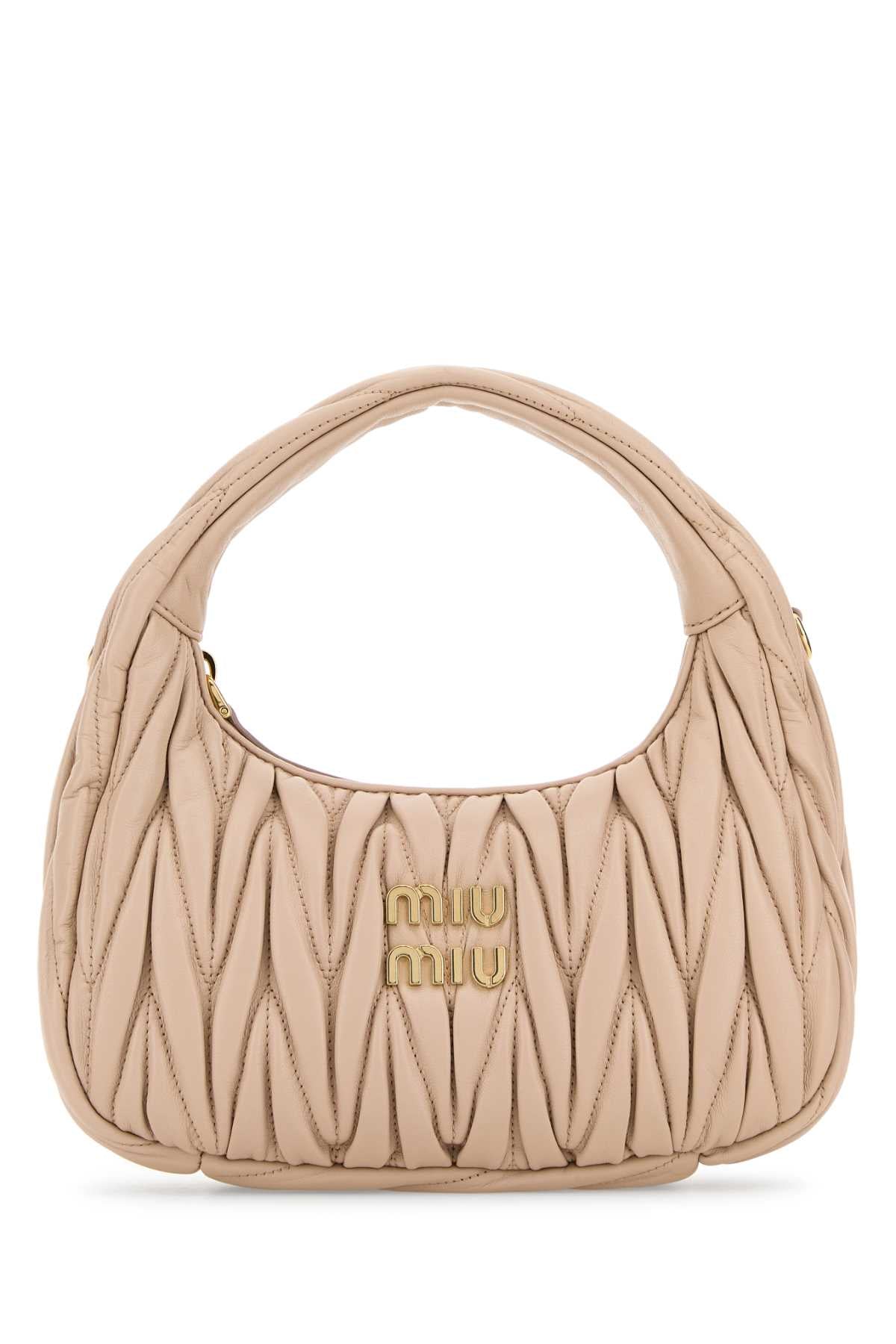 Miu Miu Women Powder Pink Nappa Leather Wander Handbag MIU MIU
