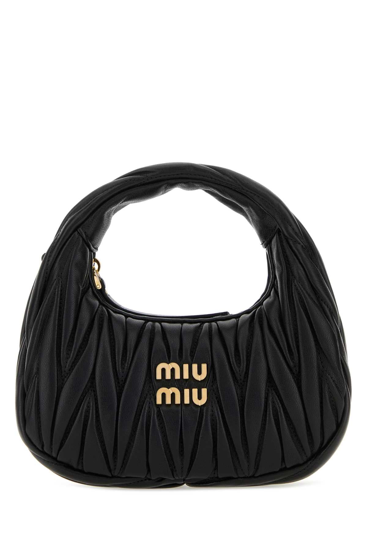 Miu Miu Women Black Nappa Leather Mini Wander Handbag MIU MIU