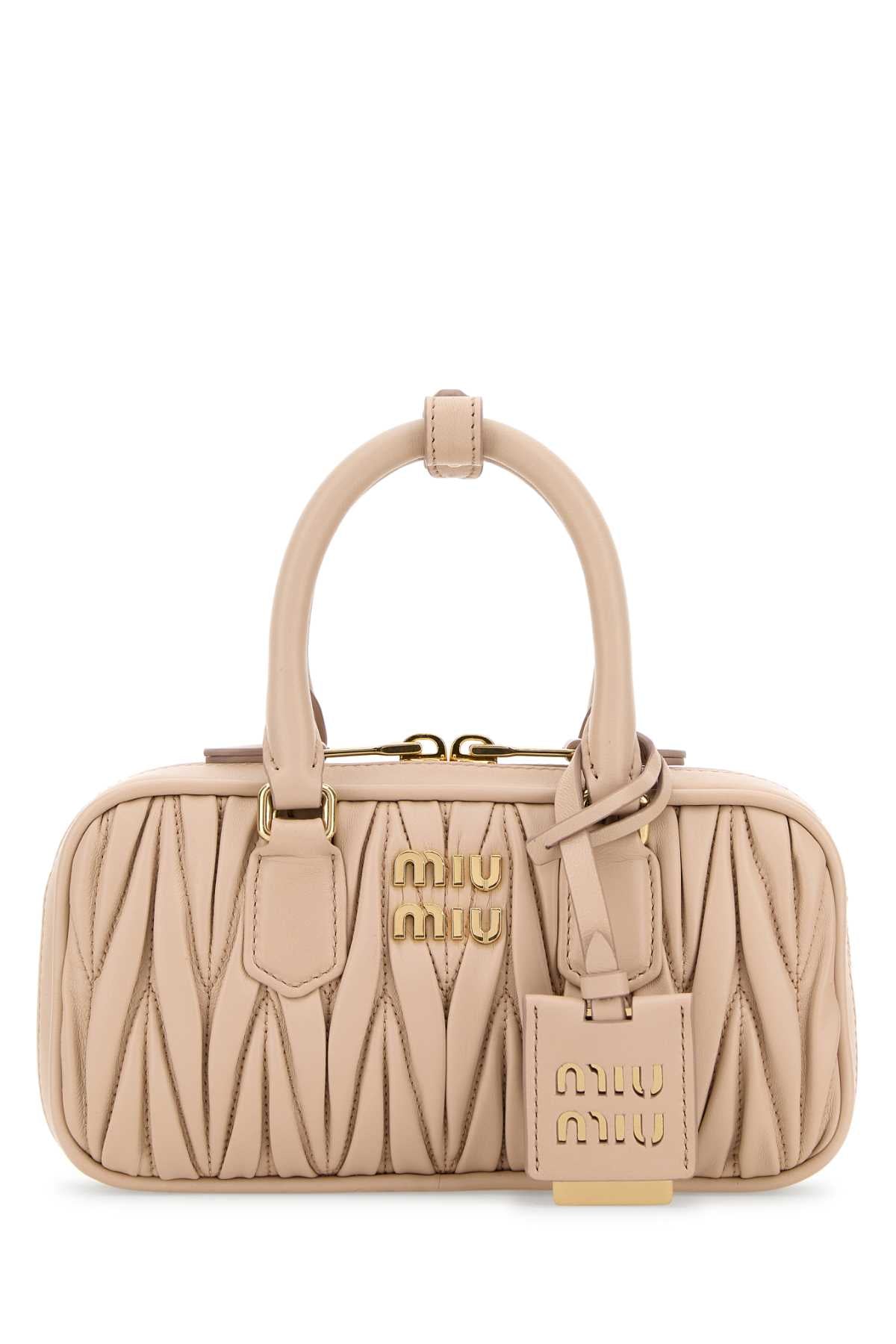 Miu Miu Women Powder Pink Nappa Leather Arcadie Handbag MIU MIU