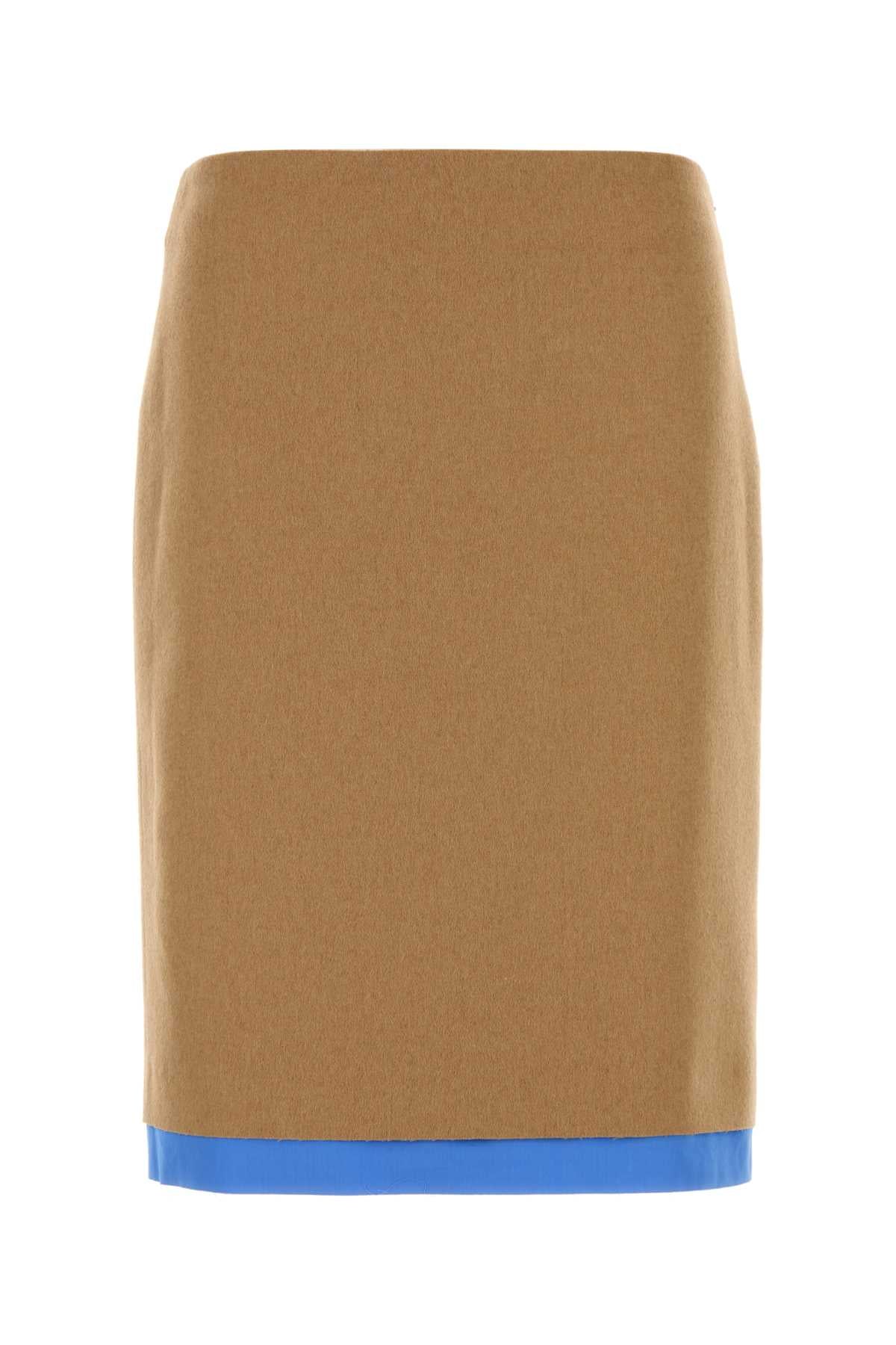 Miu Miu Women Beige Camel Skirt MIU MIU
