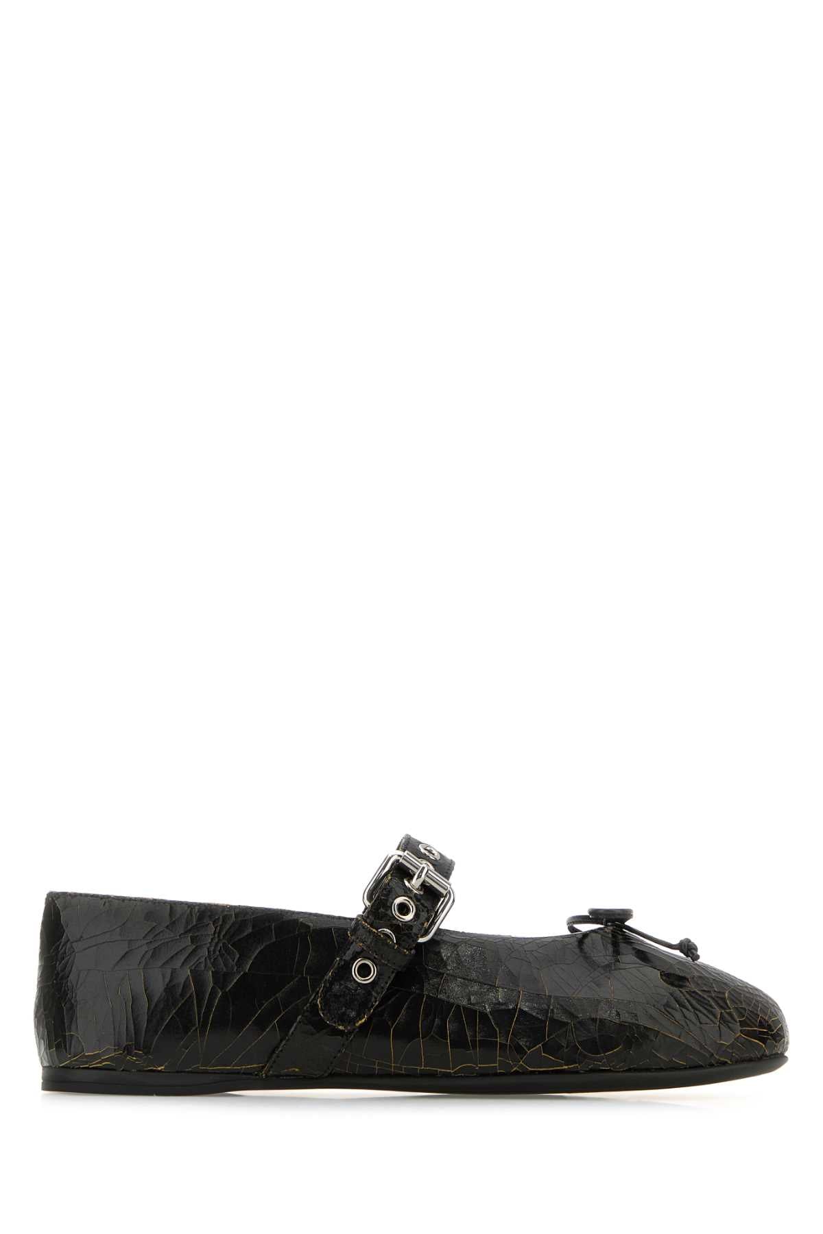Miu Miu Women Black Leather Ballerinas MIU MIU