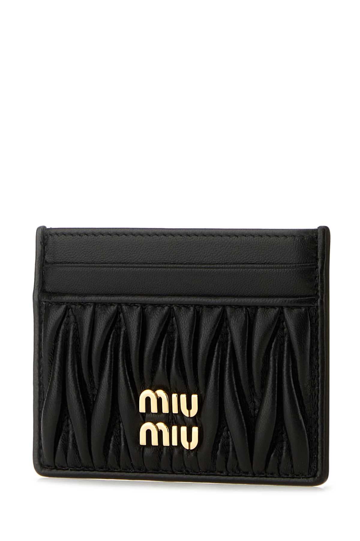 Miu Miu Women Black Leather Card Holder MIU MIU