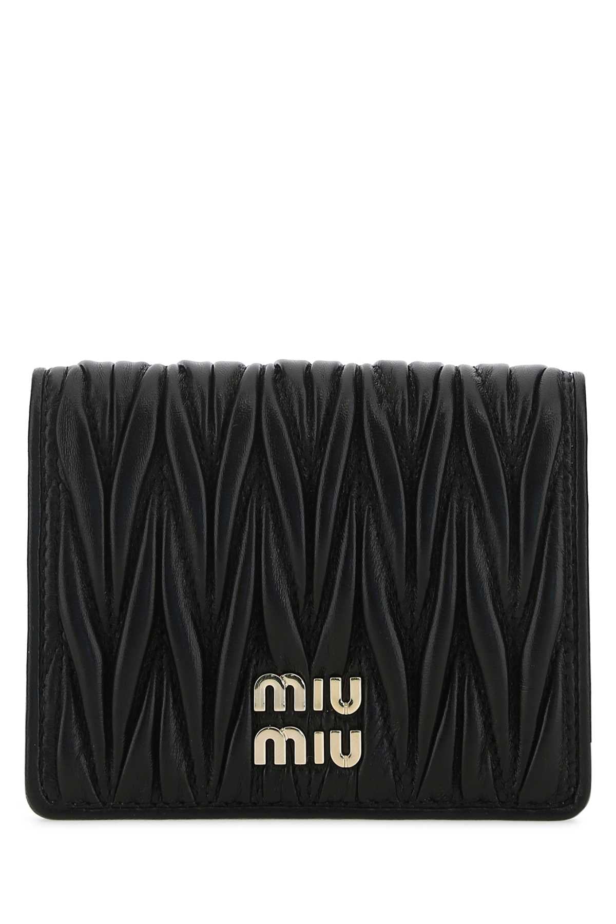 Miu Miu Women Black Leather Wallet MIU MIU