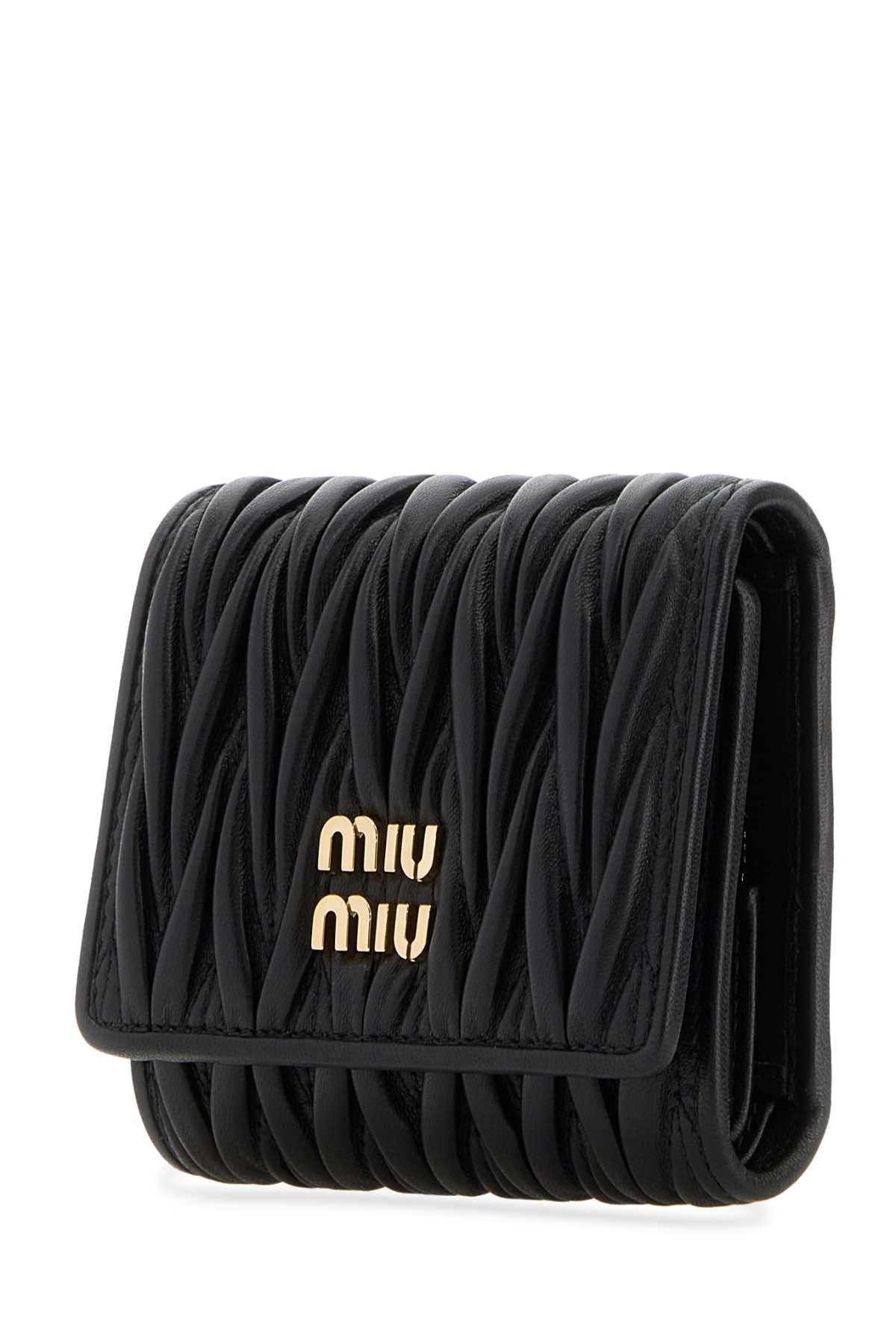 Miu Miu Women Black Leather Wallet MIU MIU