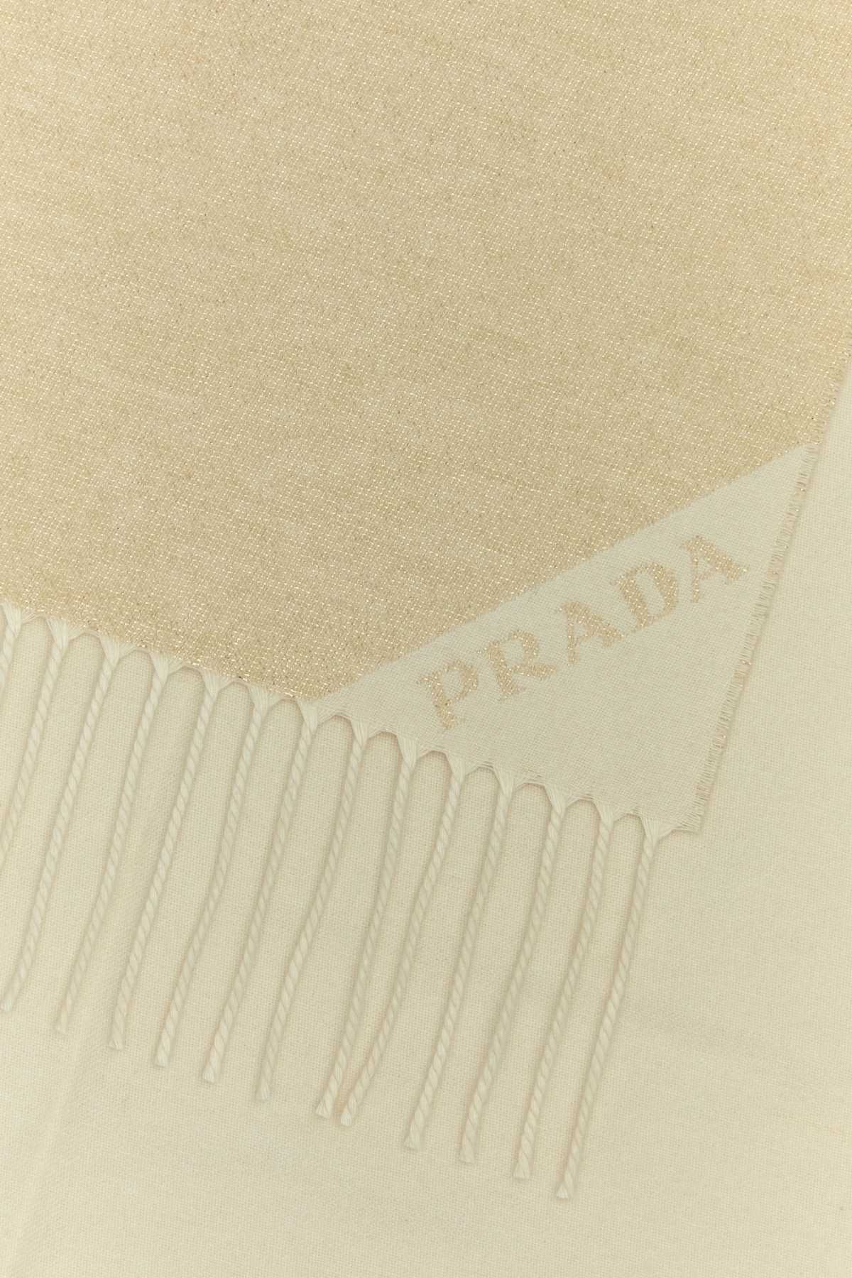 Prada Women Sand Silk Blend Scarf PRADA