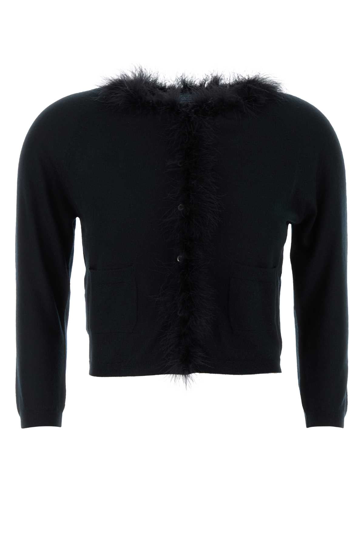 Prada Women Black Cashmere Cardigan PRADA