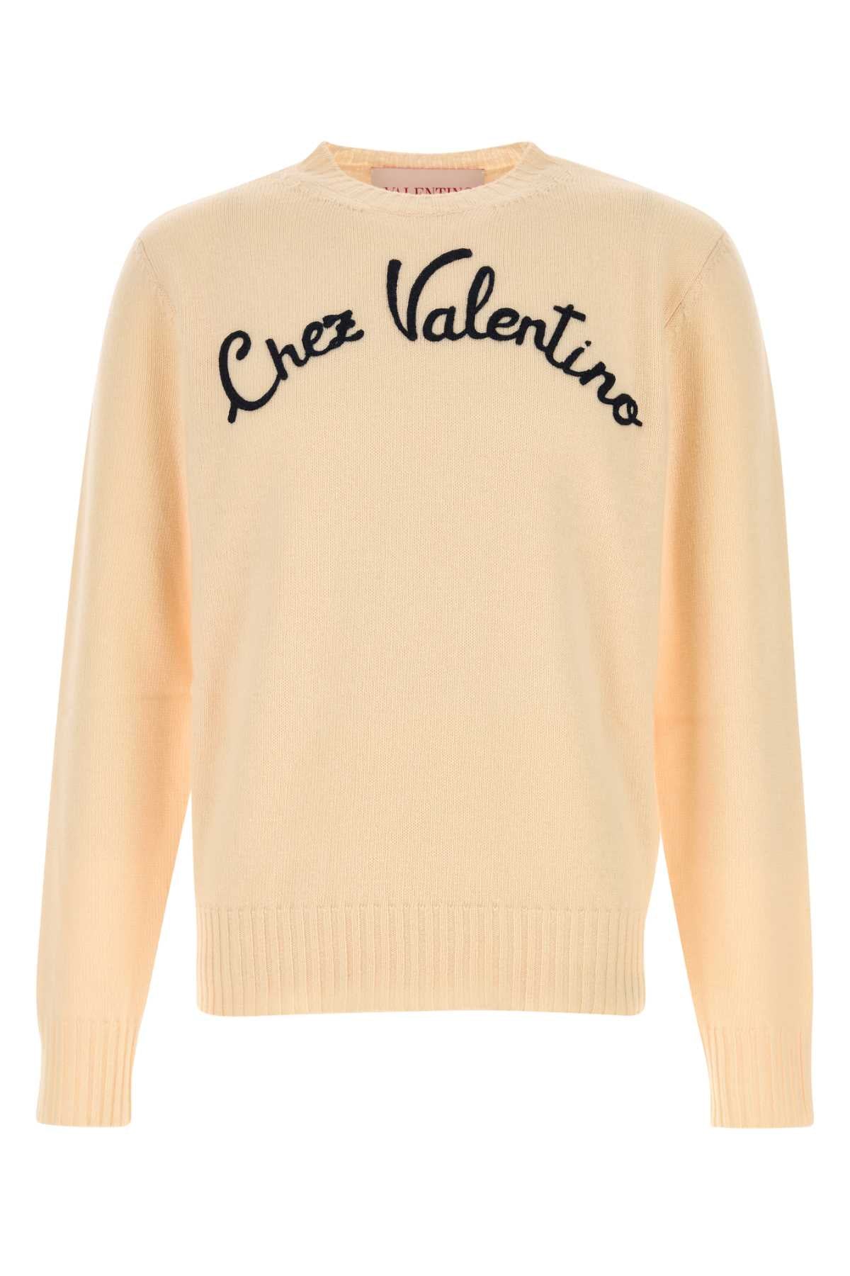 Valentino Garavani Men Cream Wool Sweater VALENTINO GARAVANI