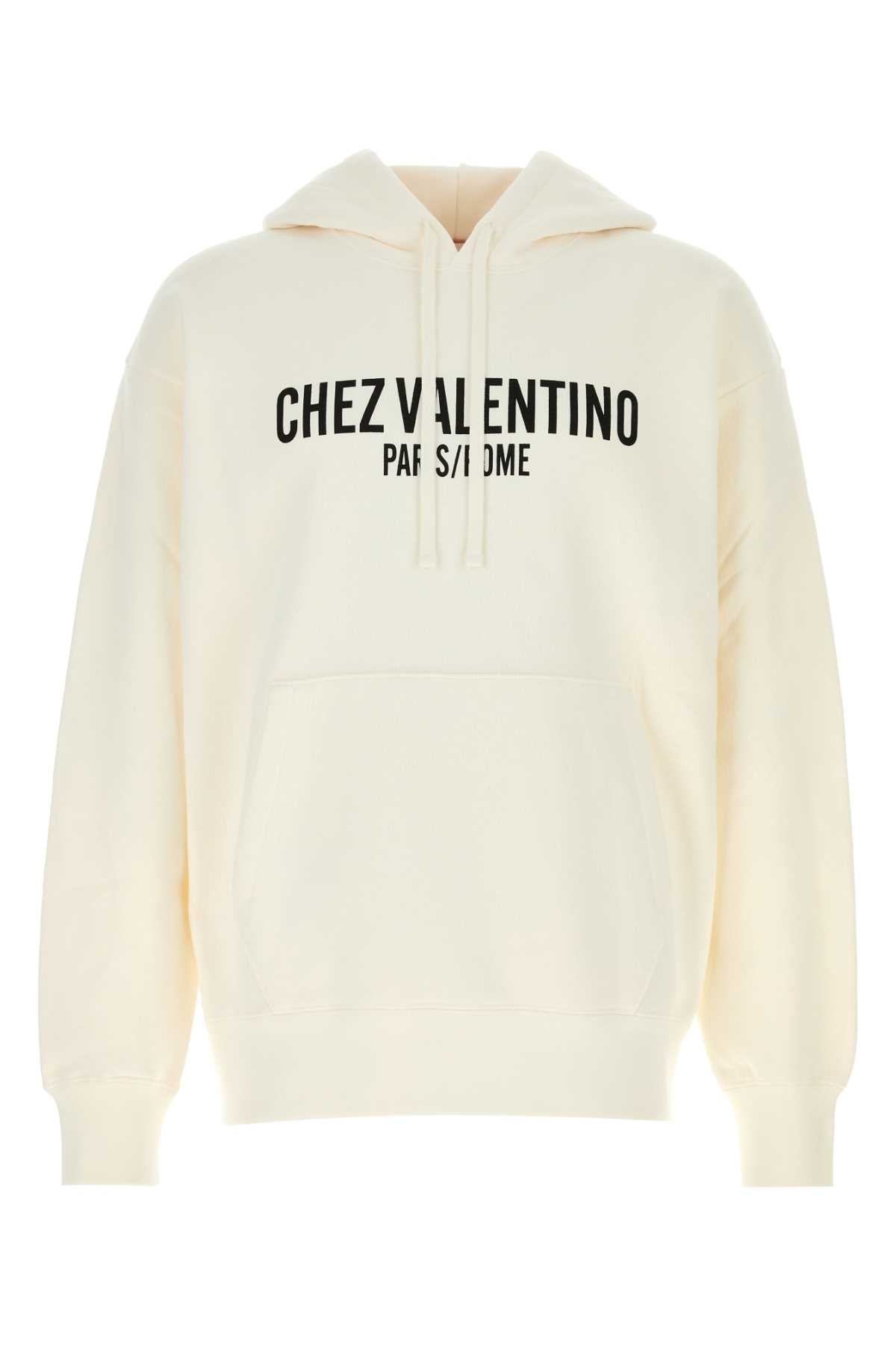 Valentino Garavani Men Ivory Cotton Sweatshirt VALENTINO GARAVANI
