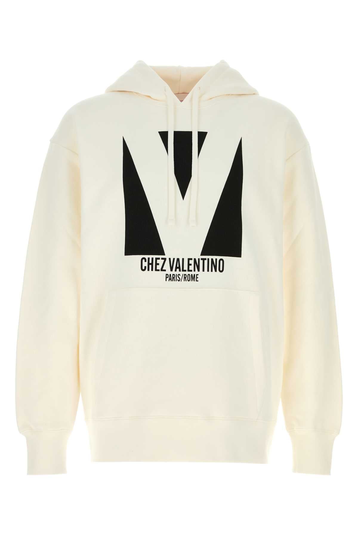 Valentino Garavani Men Ivory Cotton Sweatshirt VALENTINO GARAVANI
