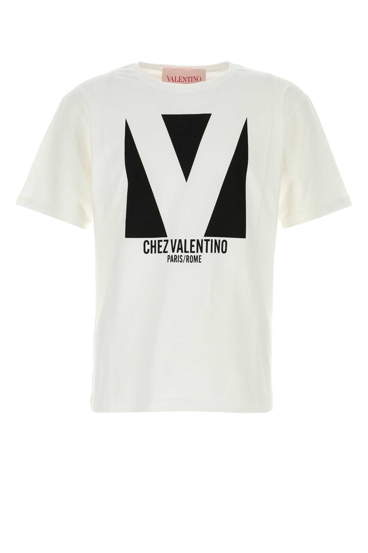 Valentino Garavani Men White Cotton T-Shirt VALENTINO GARAVANI