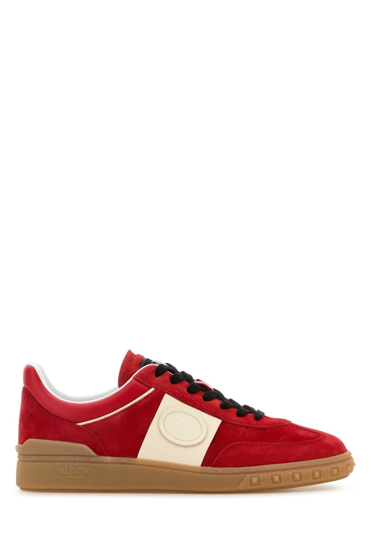 Valentino Garavani Men Coral Suede Upvillage Sneakersâ VALENTINO GARAVANI