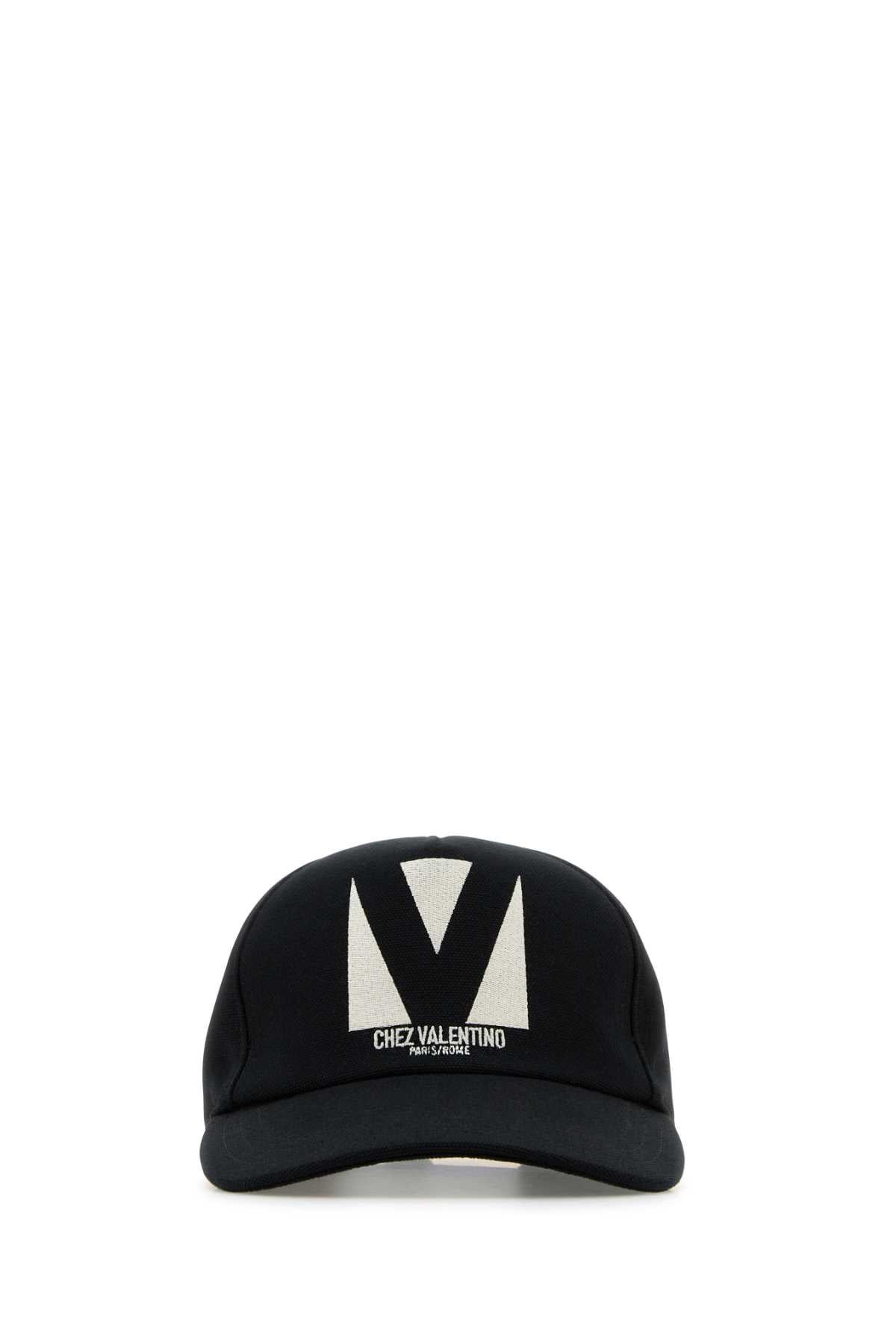 Valentino Garavani Men Black Cotton Baseball Cap VALENTINO GARAVANI