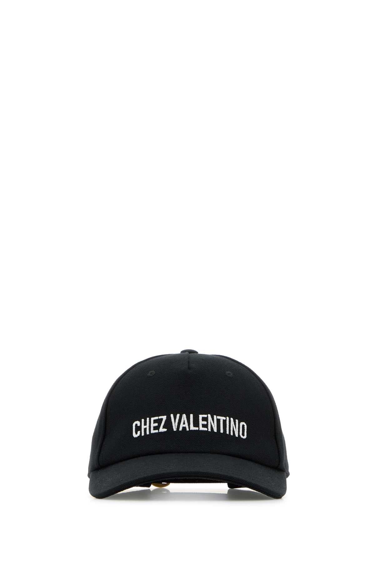 Valentino Garavani Men Midnight Blue Cotton Baseball Cap VALENTINO GARAVANI