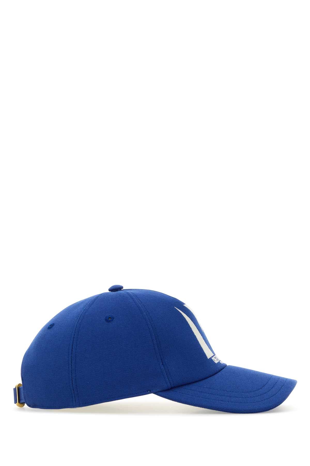 Valentino Garavani Men Electric Blue Cotton Baseball Cap VALENTINO GARAVANI