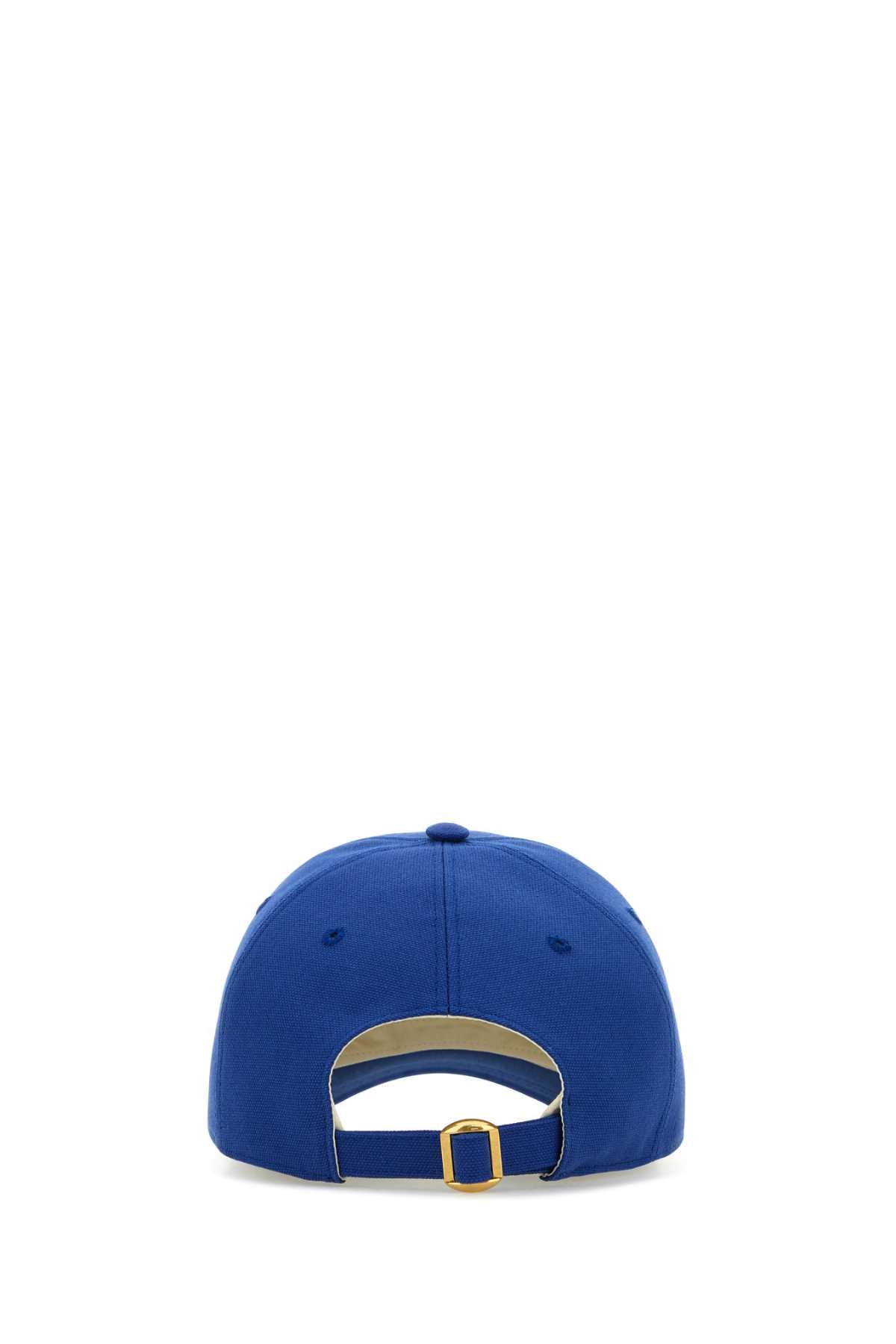 Valentino Garavani Men Electric Blue Cotton Baseball Cap VALENTINO GARAVANI