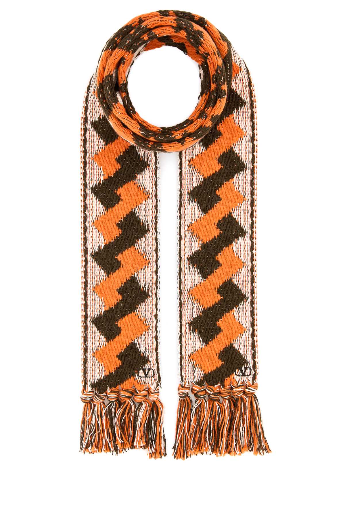 Valentino Garavani Men Embroidered Jacquard Scarf VALENTINO GARAVANI