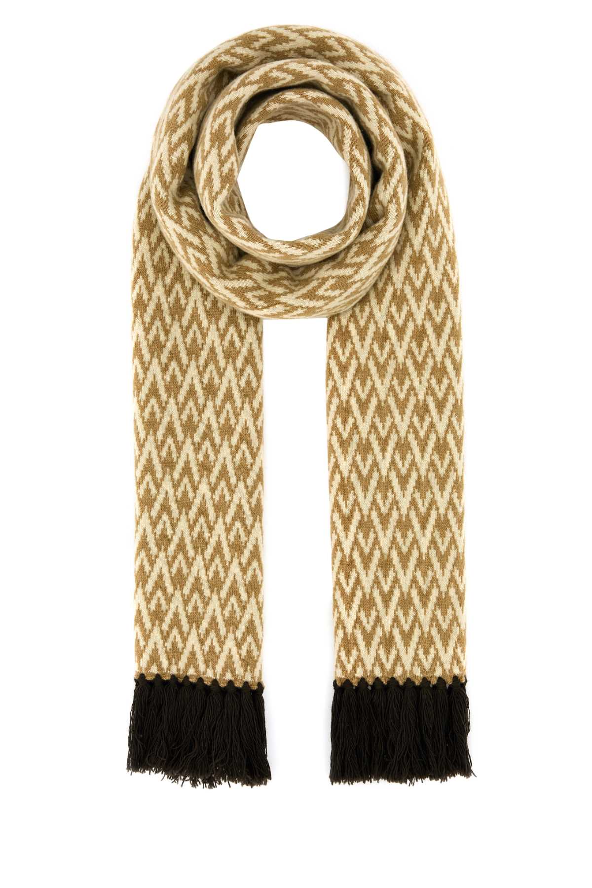 Valentino Garavani Men Embroidered Wool Toute La V Scarf VALENTINO GARAVANI