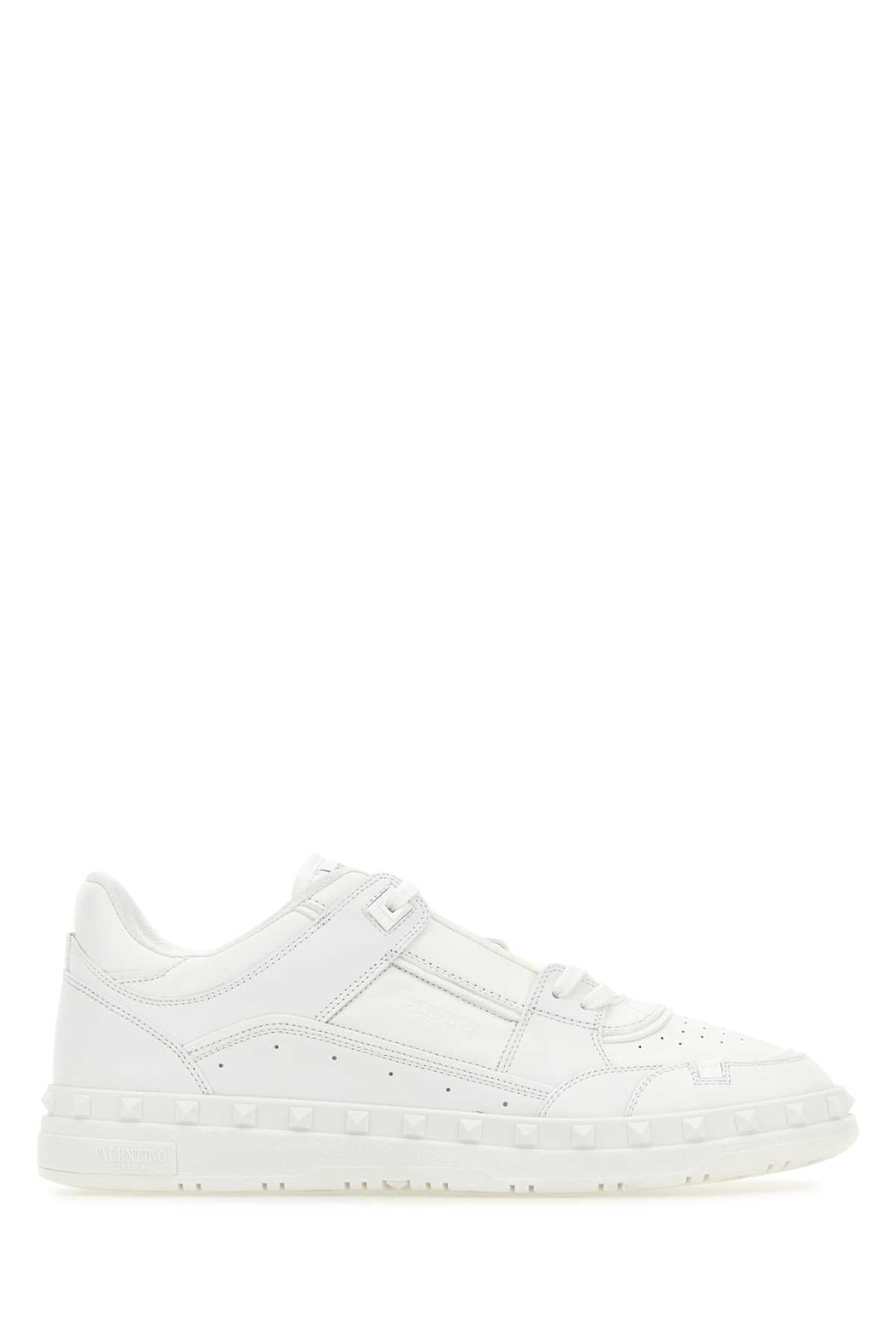 Valentino Garavani Men White Leather Freedots Sneakers VALENTINO GARAVANI