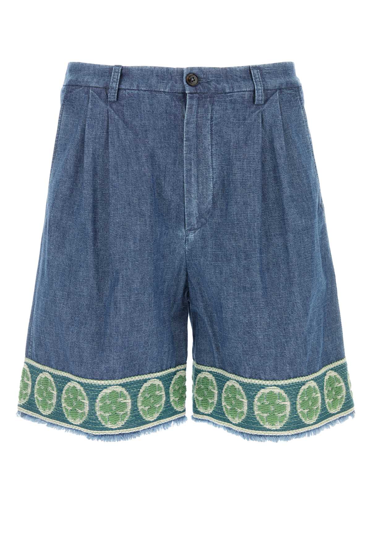 Valentino Garavani Men Denim Bermuda Shorts VALENTINO GARAVANI