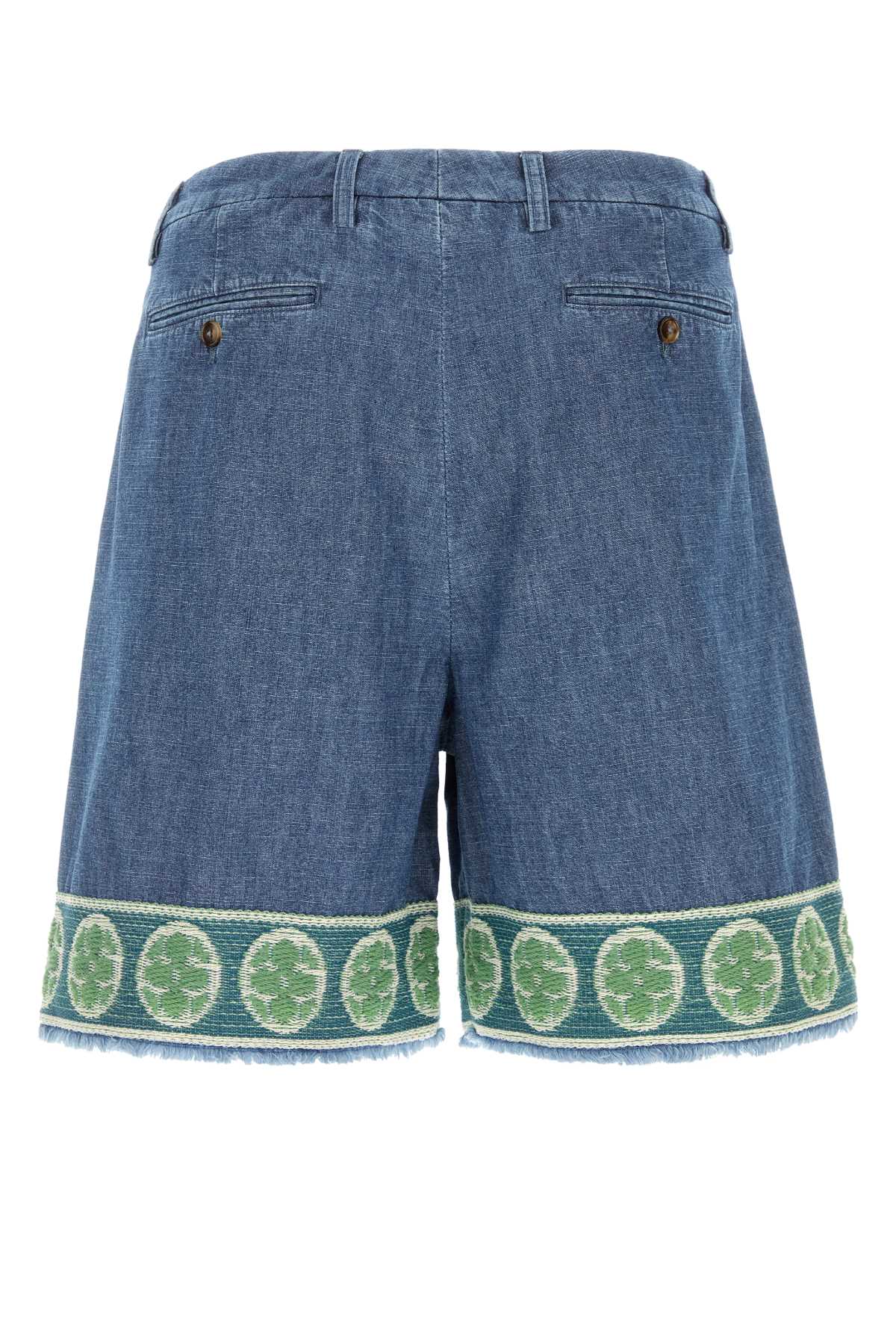 Valentino Garavani Men Denim Bermuda Shorts VALENTINO GARAVANI