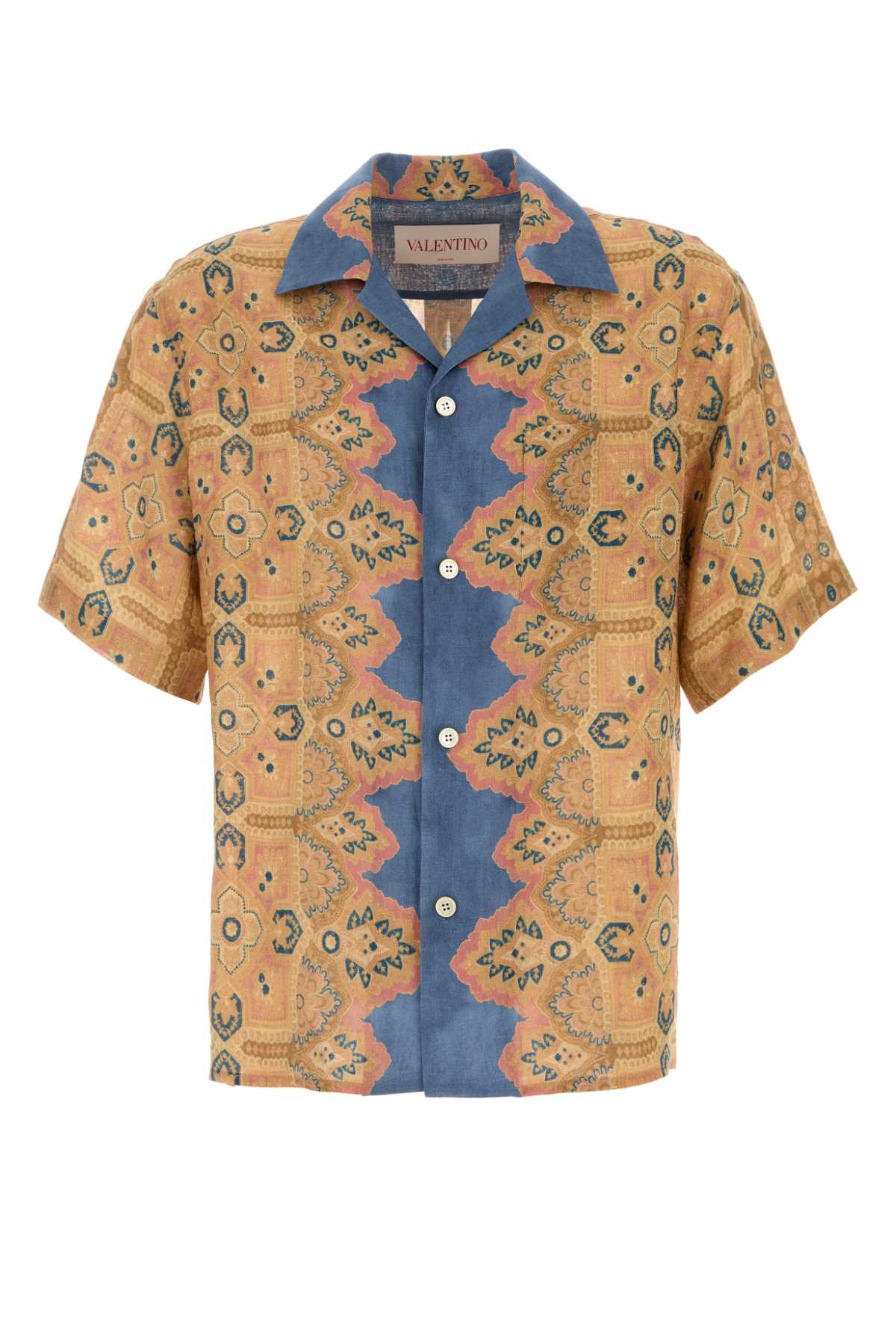 Valentino Garavani Men Printed Linen Shirt VALENTINO GARAVANI