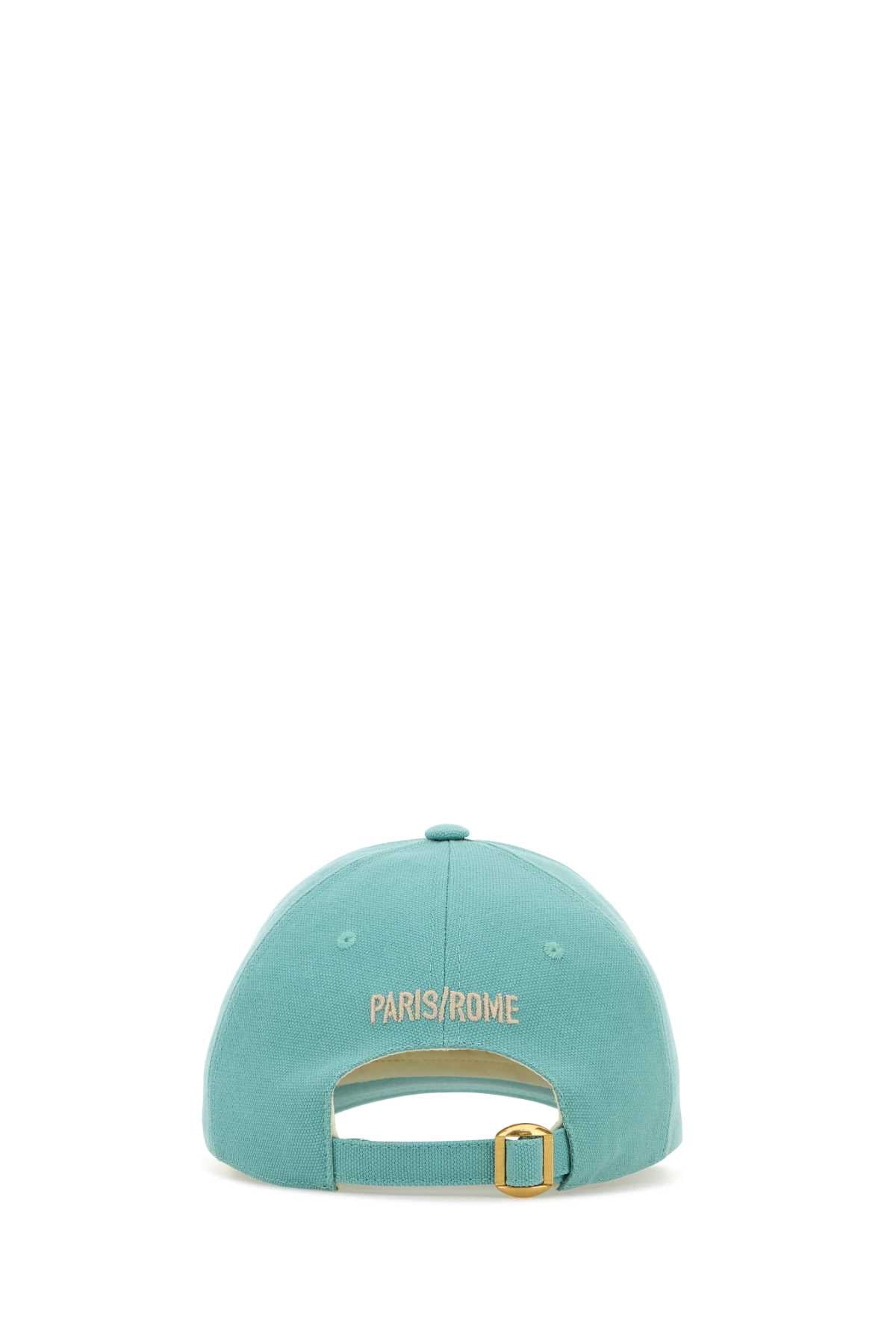 Valentino Garavani Men Light Blue Cotton Baseball Cap VALENTINO GARAVANI