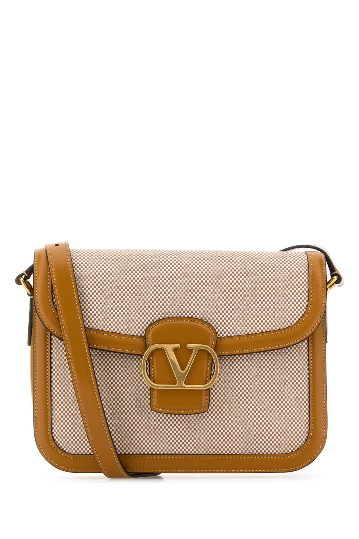 Valentino Garavani Men Two-Tone Canvas And Leather 9To5 Shoulder Bag VALENTINO GARAVANI
