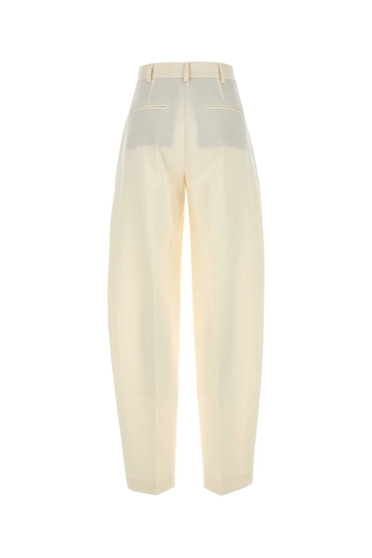 The Andamane Women Ivory Gabardine Pant THE ANDAMANE